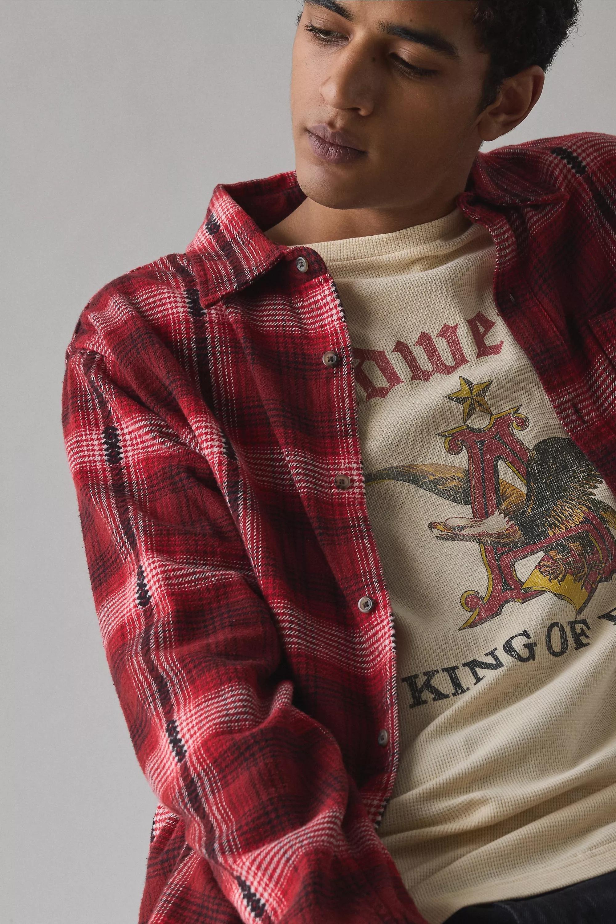 Red Bdg Red Flannel Shirt, RED, large image number 2