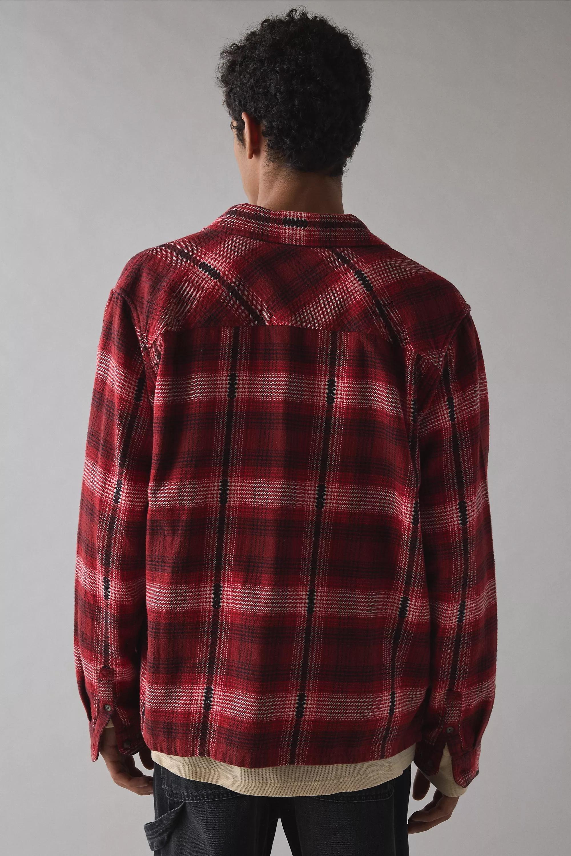 Red Bdg Red Flannel Shirt, RED, large image number 3