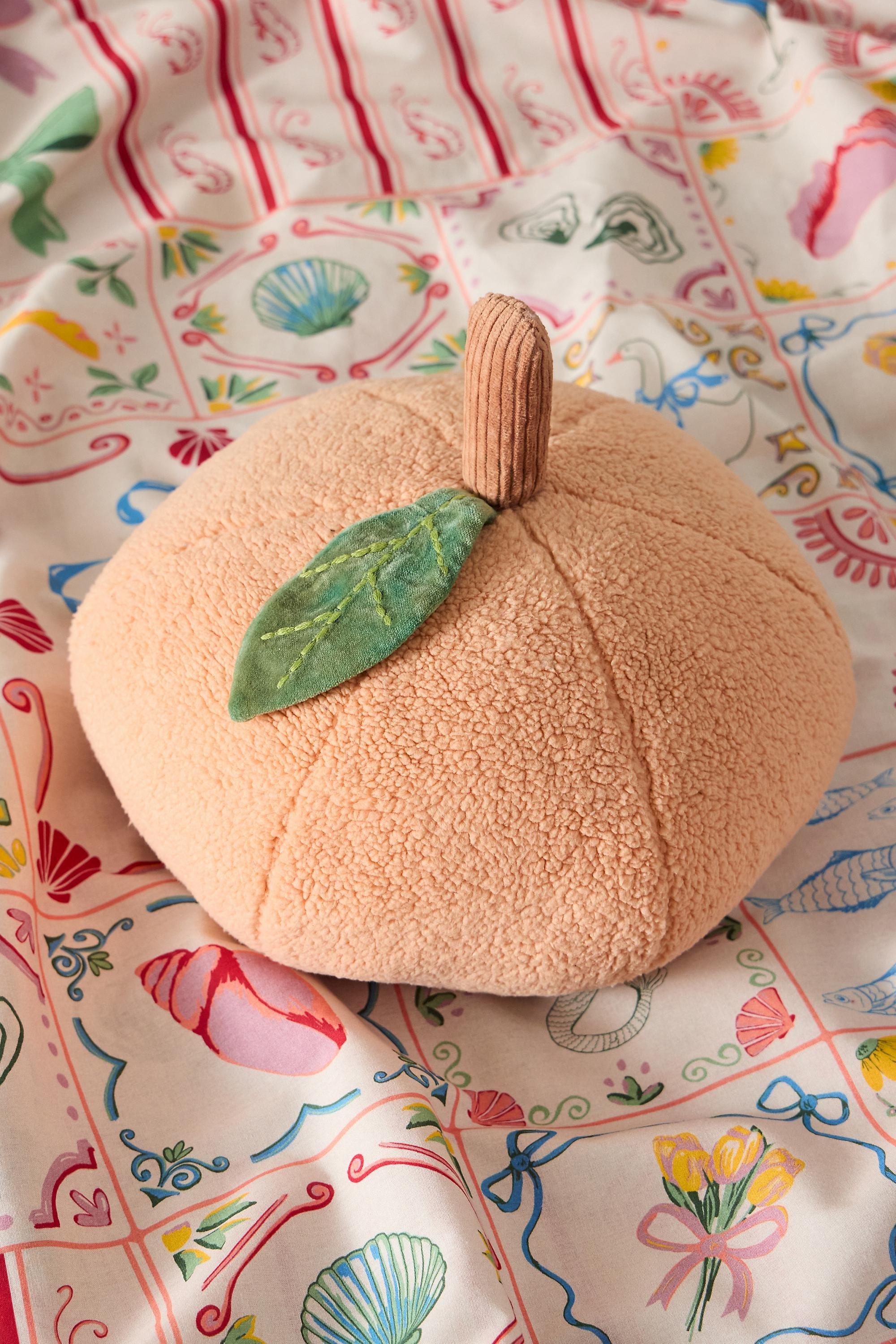 ORANGE Peach Cushion, ORANGE, medium