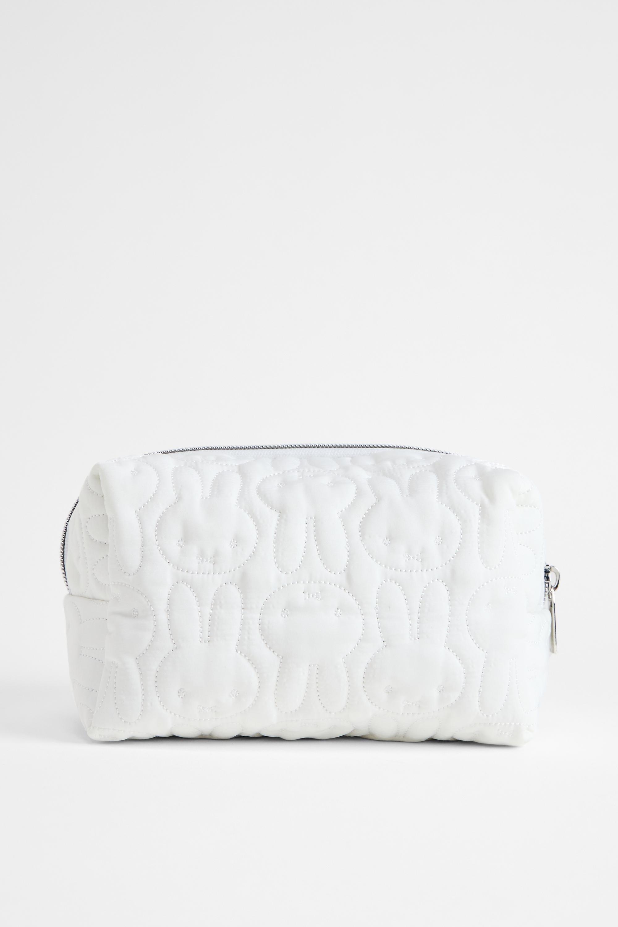 White Skinnydip Miffy Quilted Makeup Bag, WHT, large image number 3