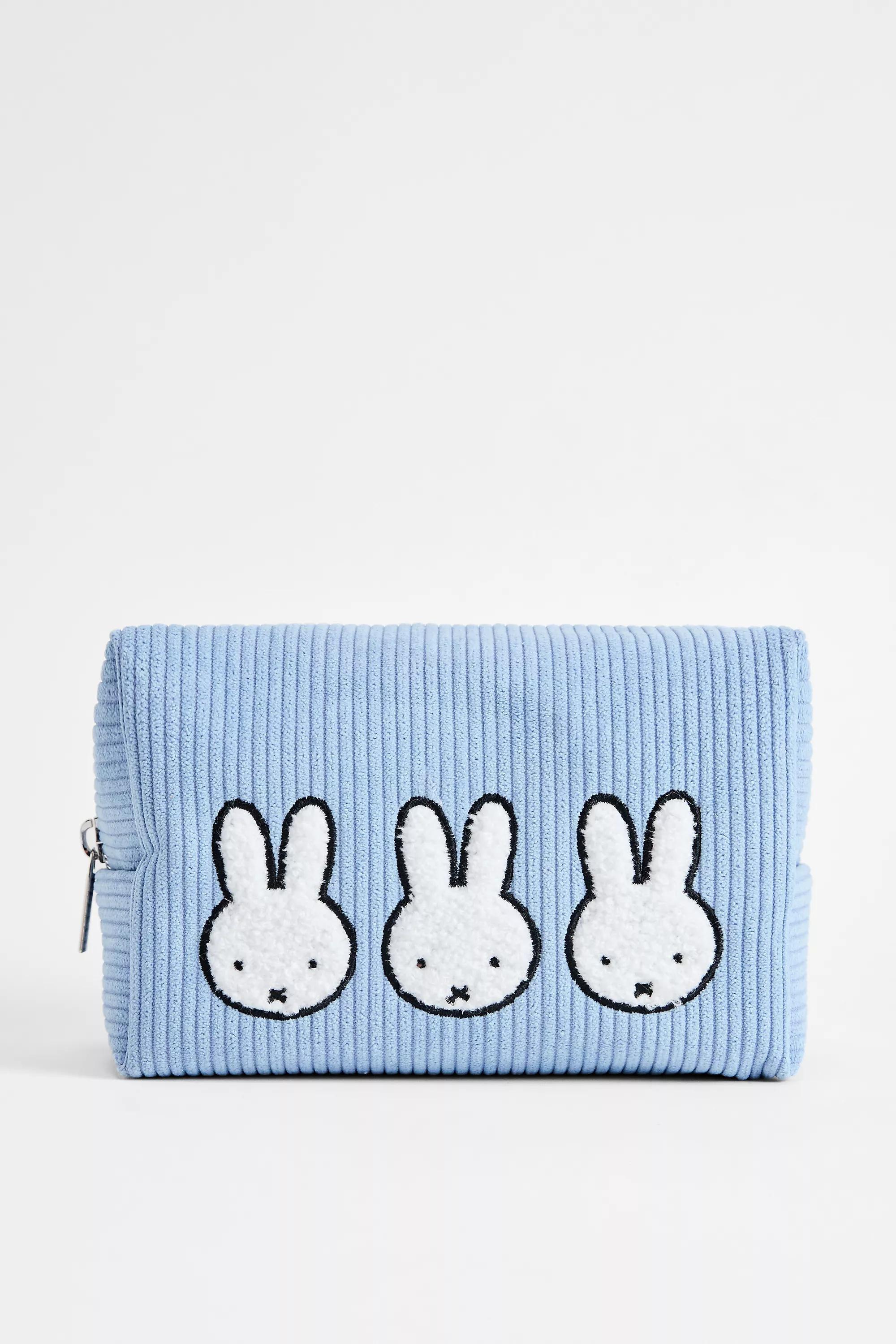 Blue Skinnydip Miffy Corduroy Makeup Bag, BLUE, large image number 0