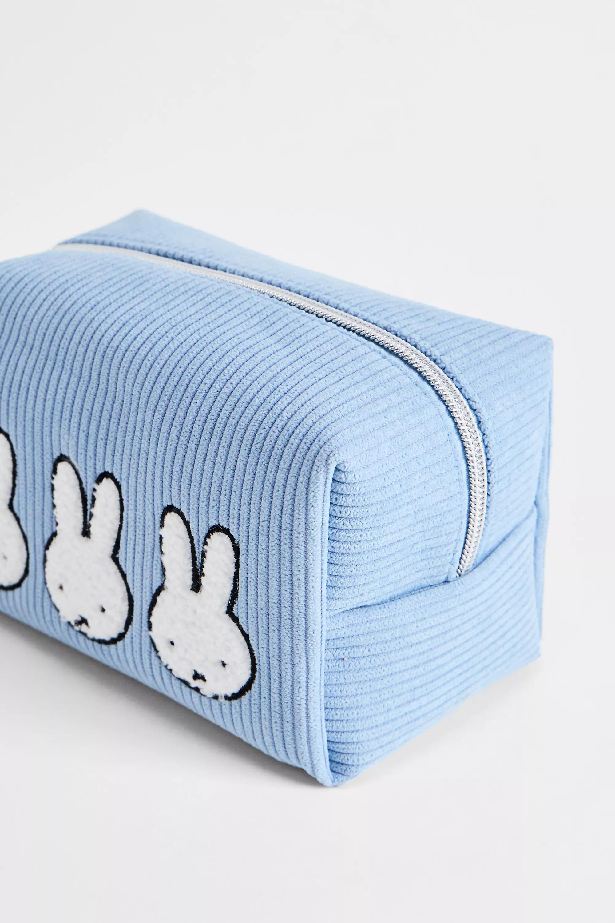 Blue Skinnydip Miffy Corduroy Makeup Bag, BLUE, large image number 2