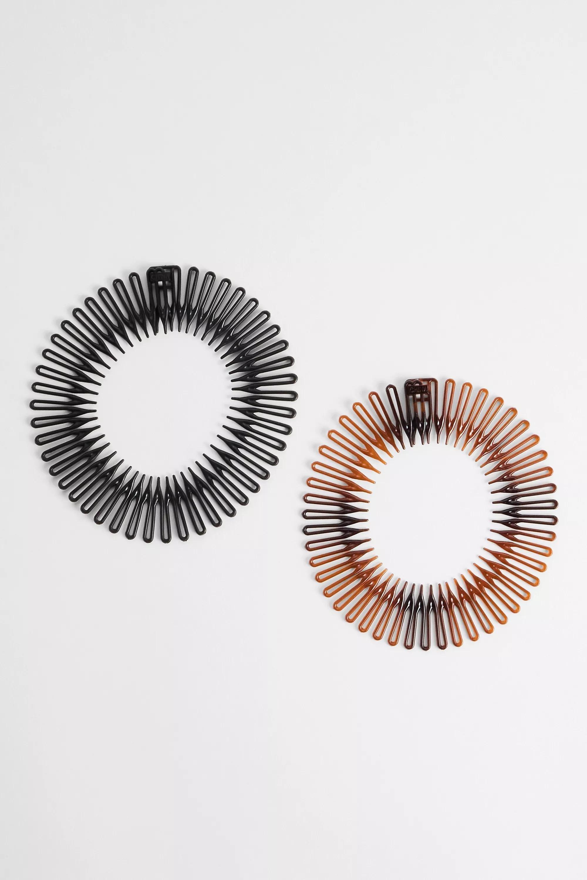 Brown Comb Headband, Set Of 2, BRN, large image number 1