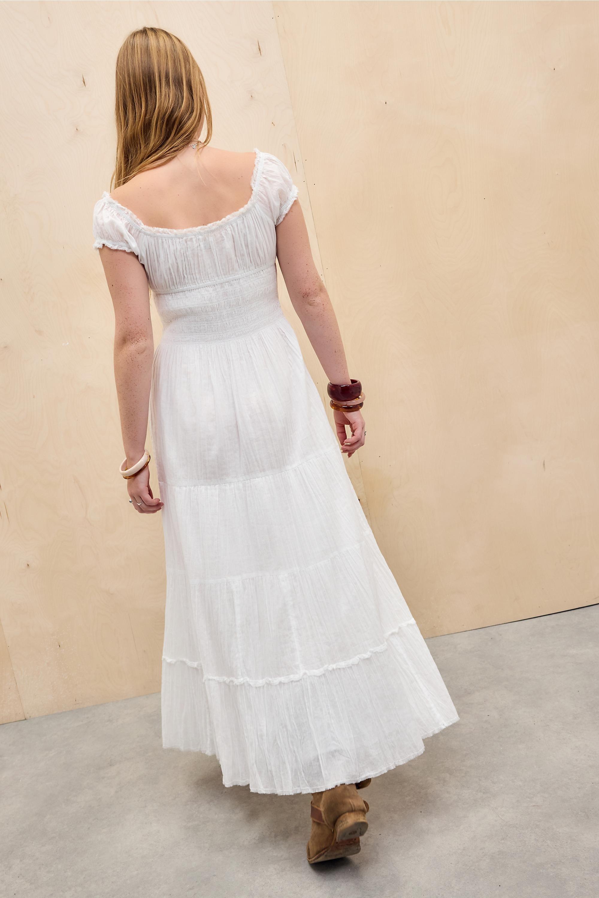 White Kimchi Blue Samira Prairie Maxi Dress, WHT, large image number 3