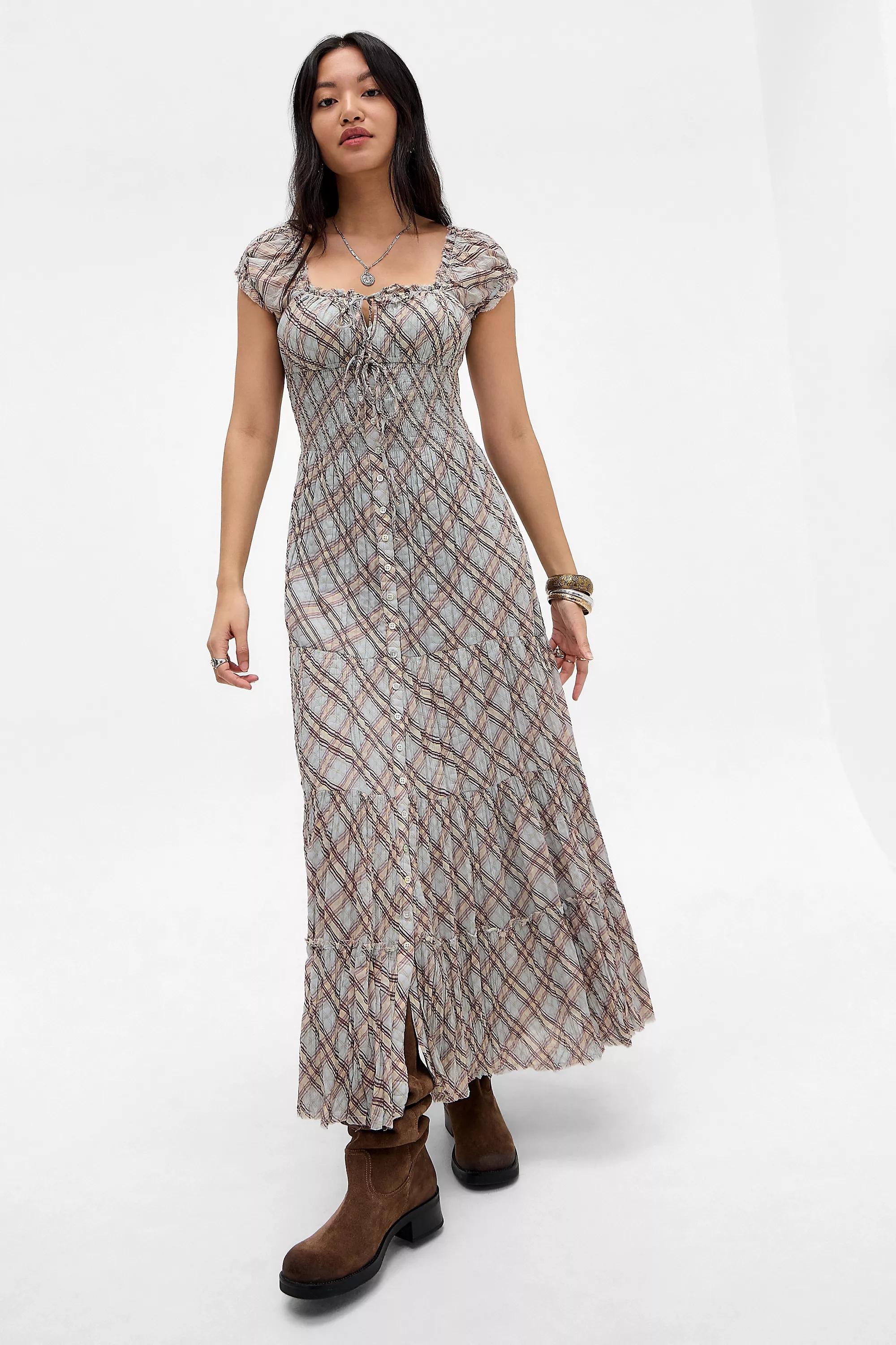 Blue Kimchi Blue Samira Prairie Maxi Dress, BL MOTIF, large image number 5