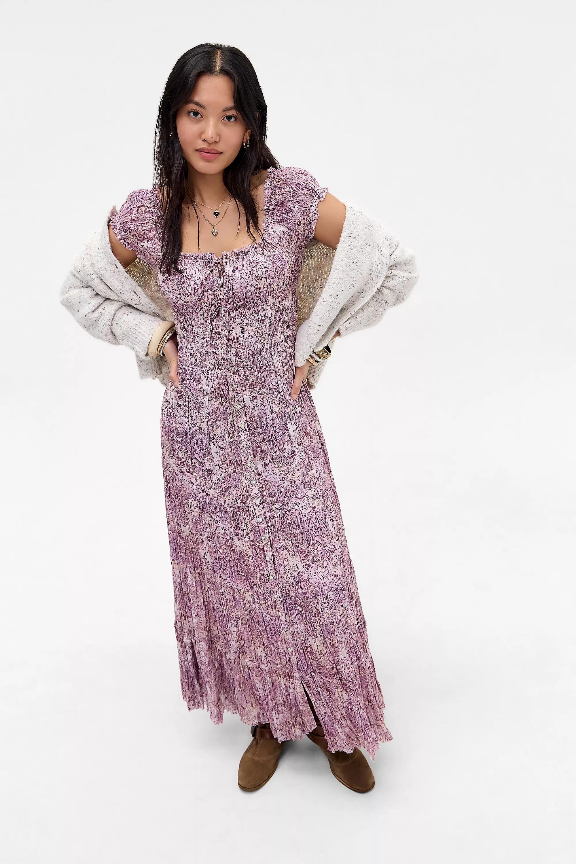 Purple Kimchi Blue Samira Prairie Maxi Dress, LILAC, medium
