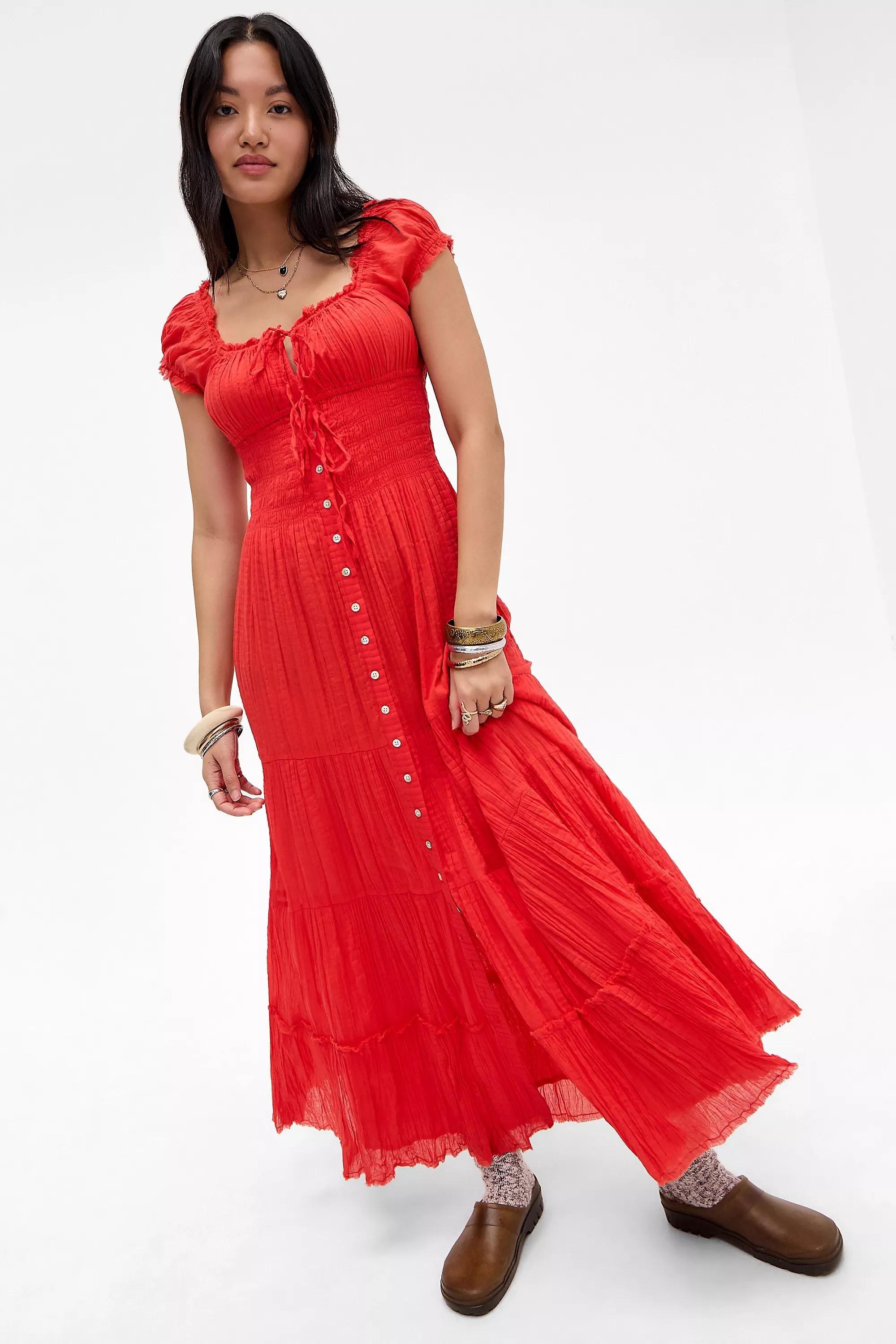 Red Kimchi Blue Samira Maxi Dress, RED, large image number 0