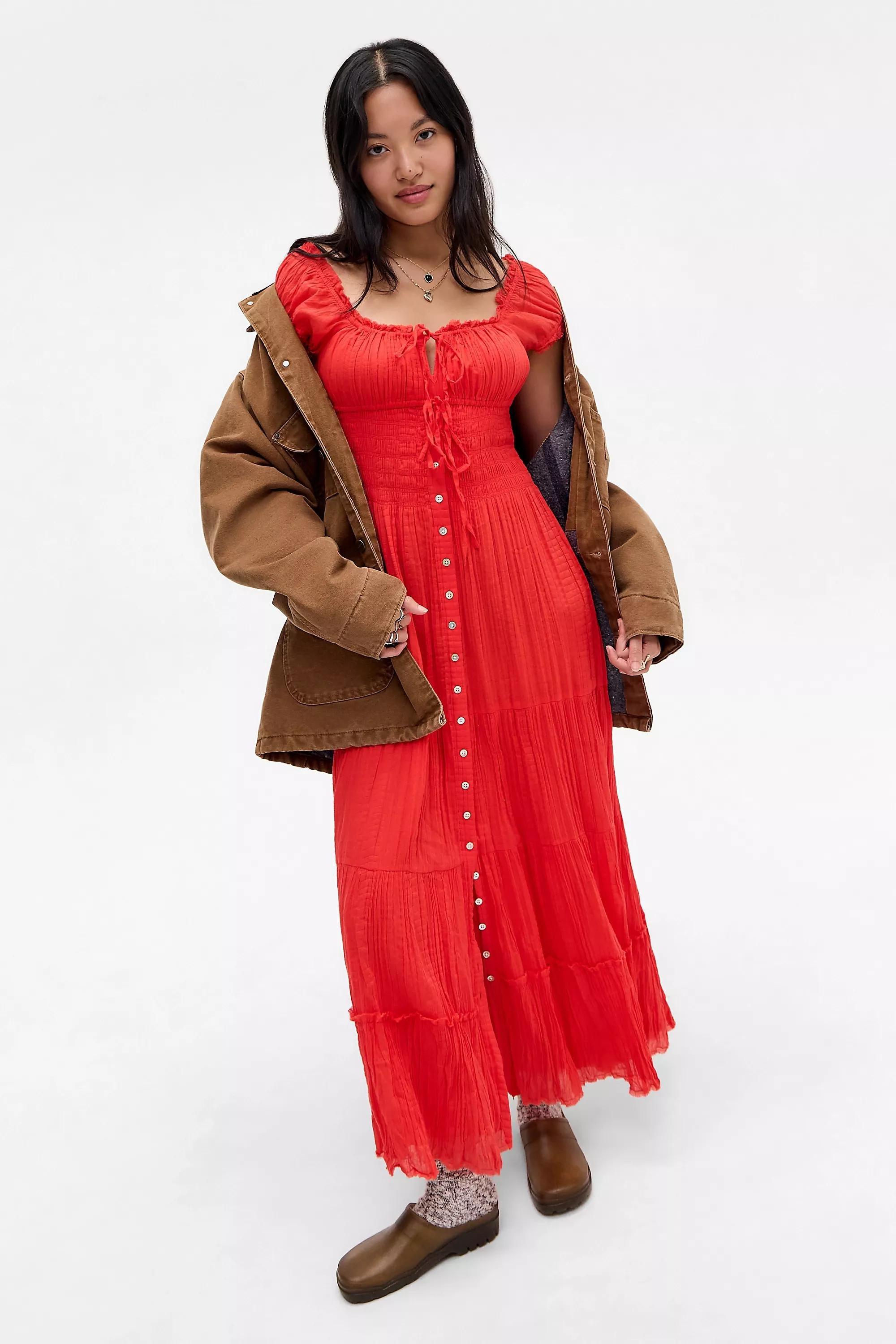 Red Kimchi Blue Samira Maxi Dress, RED, large image number 2