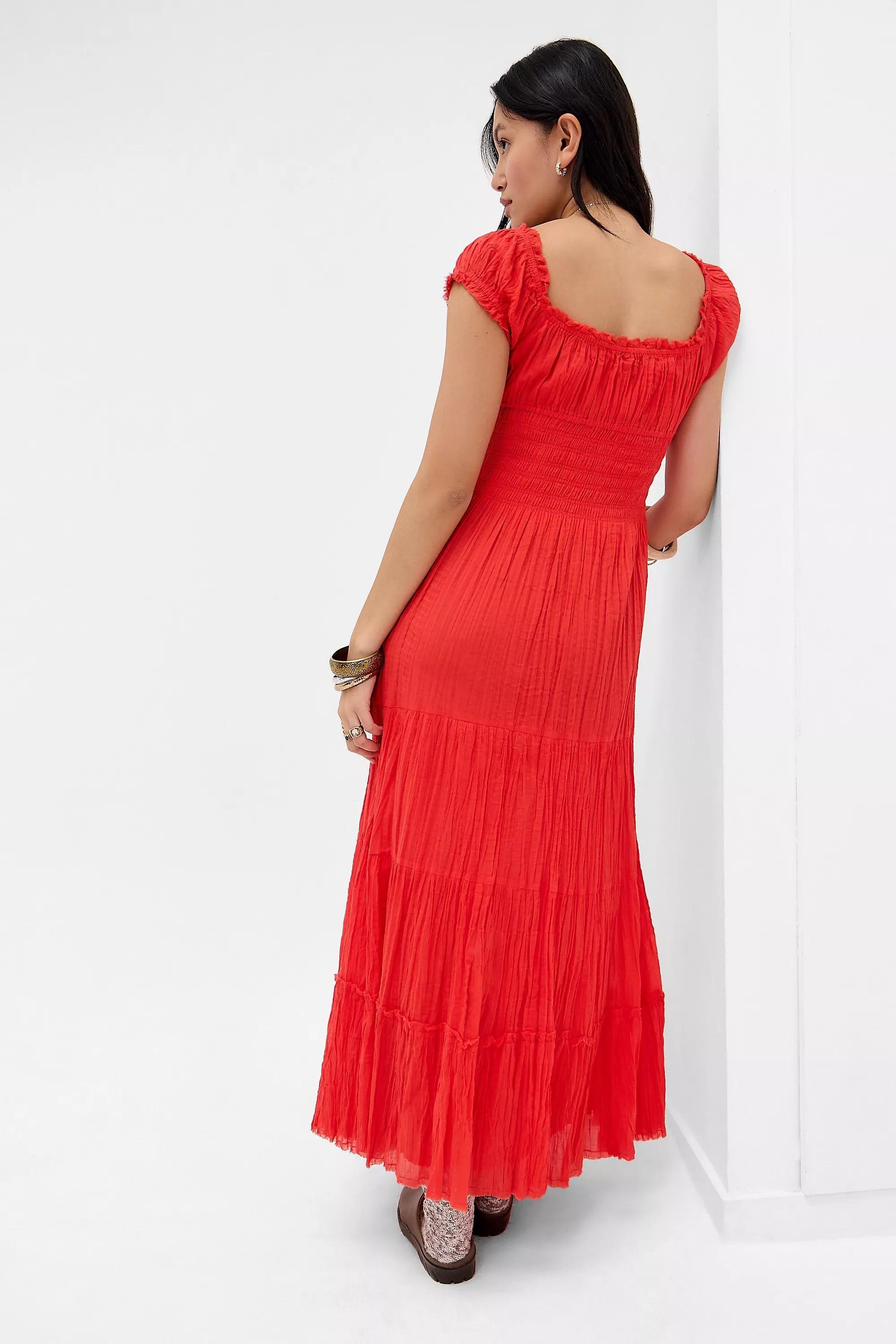 Red Kimchi Blue Samira Maxi Dress, RED, large image number 3