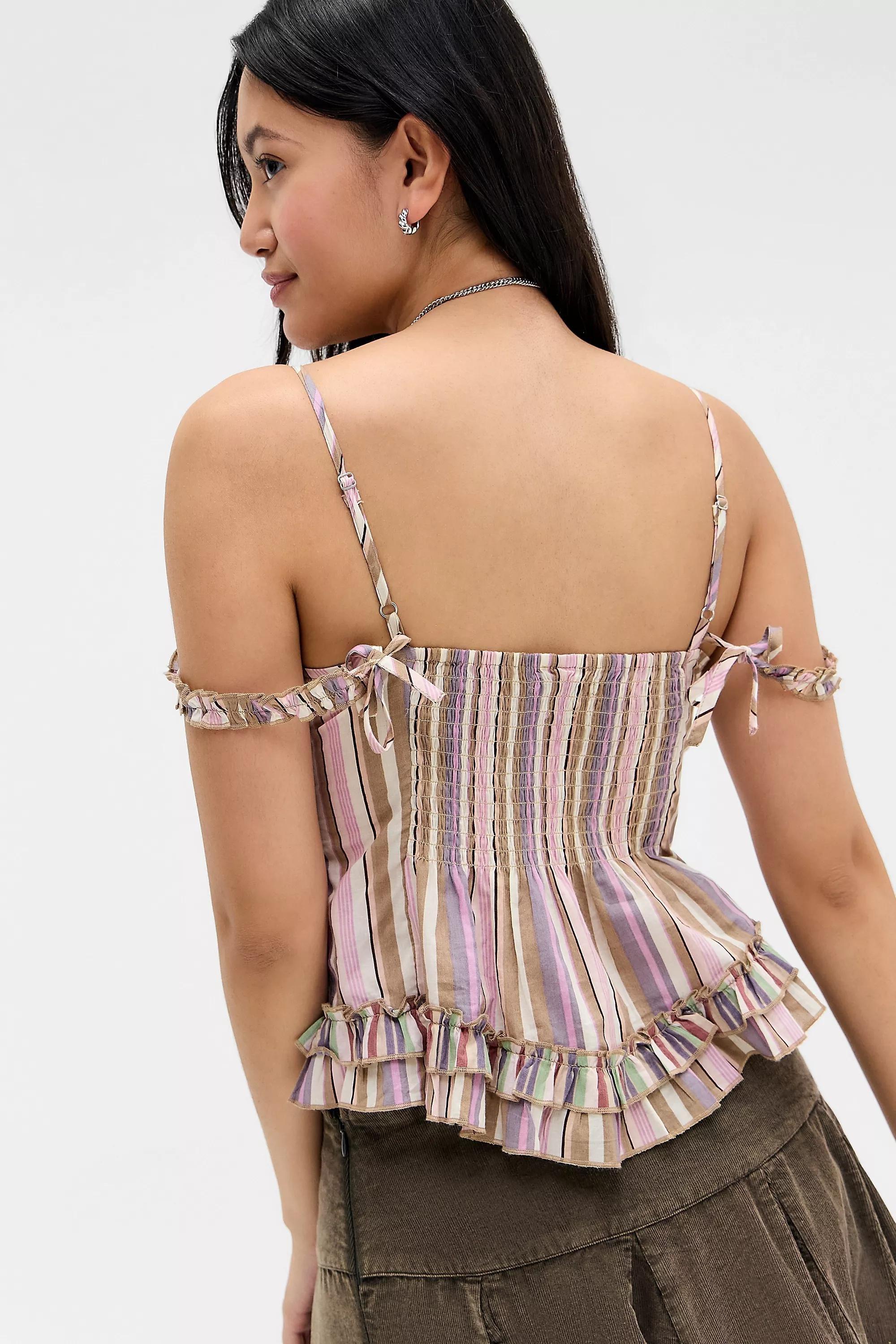 Pink Kimchi Blue Stevie Off-Shoulder Tank Top, A301_0549, large image number 4