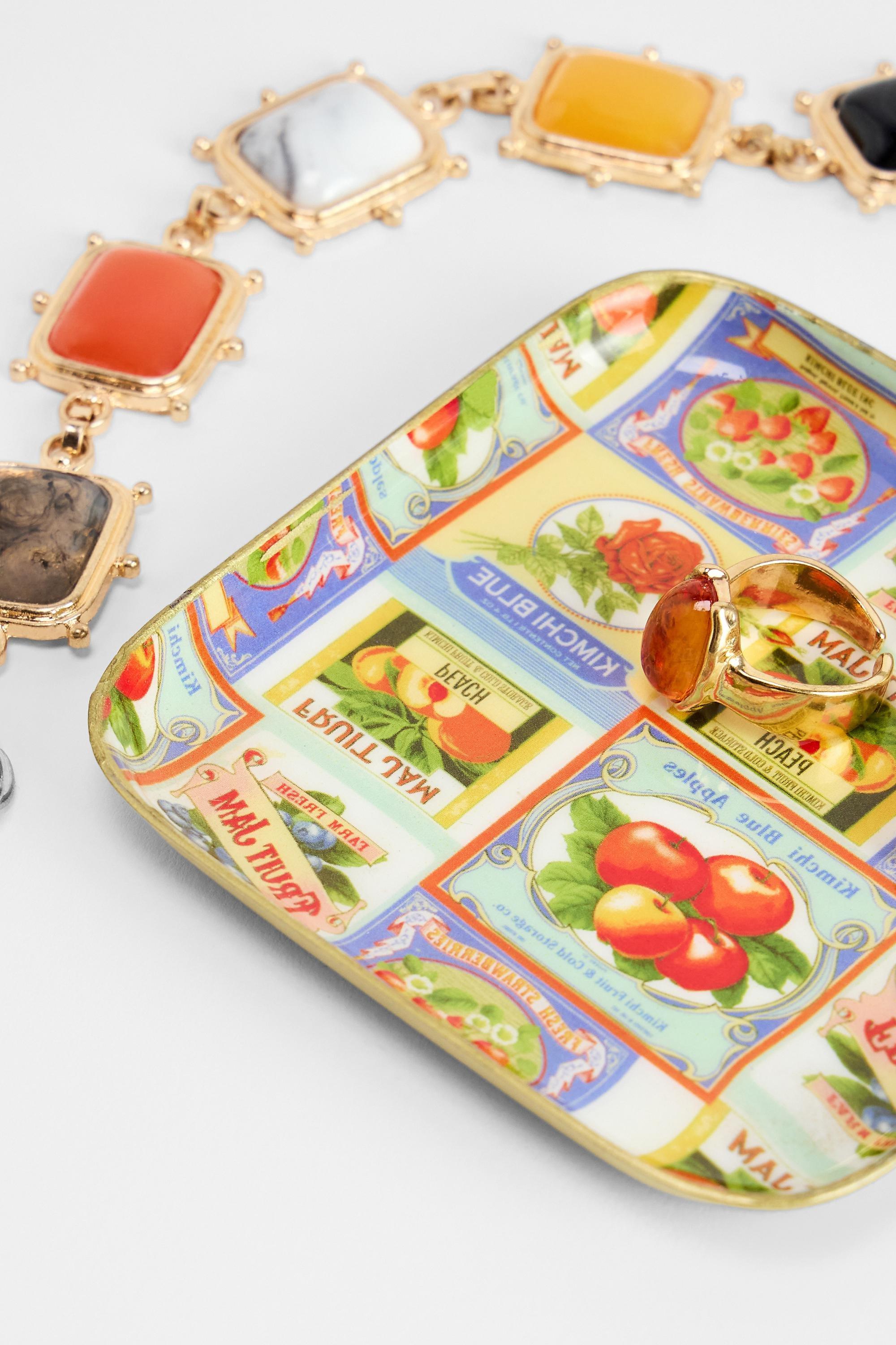 Multicolour Jam Square Trinket Dish, ASSORT, large image number 1