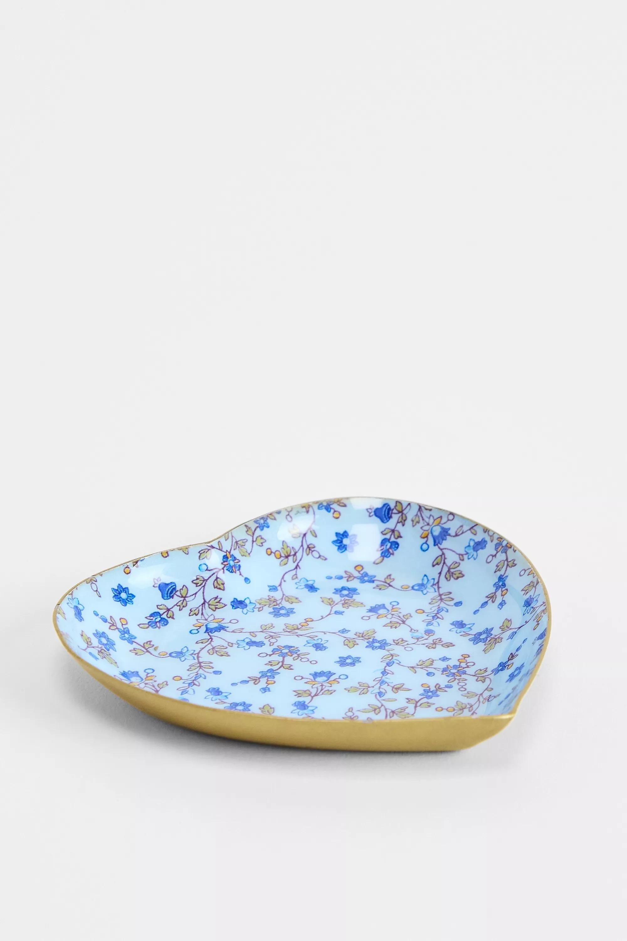 Blue Chinoiserie Heart Trinket Dish, BLUE, large image number 1