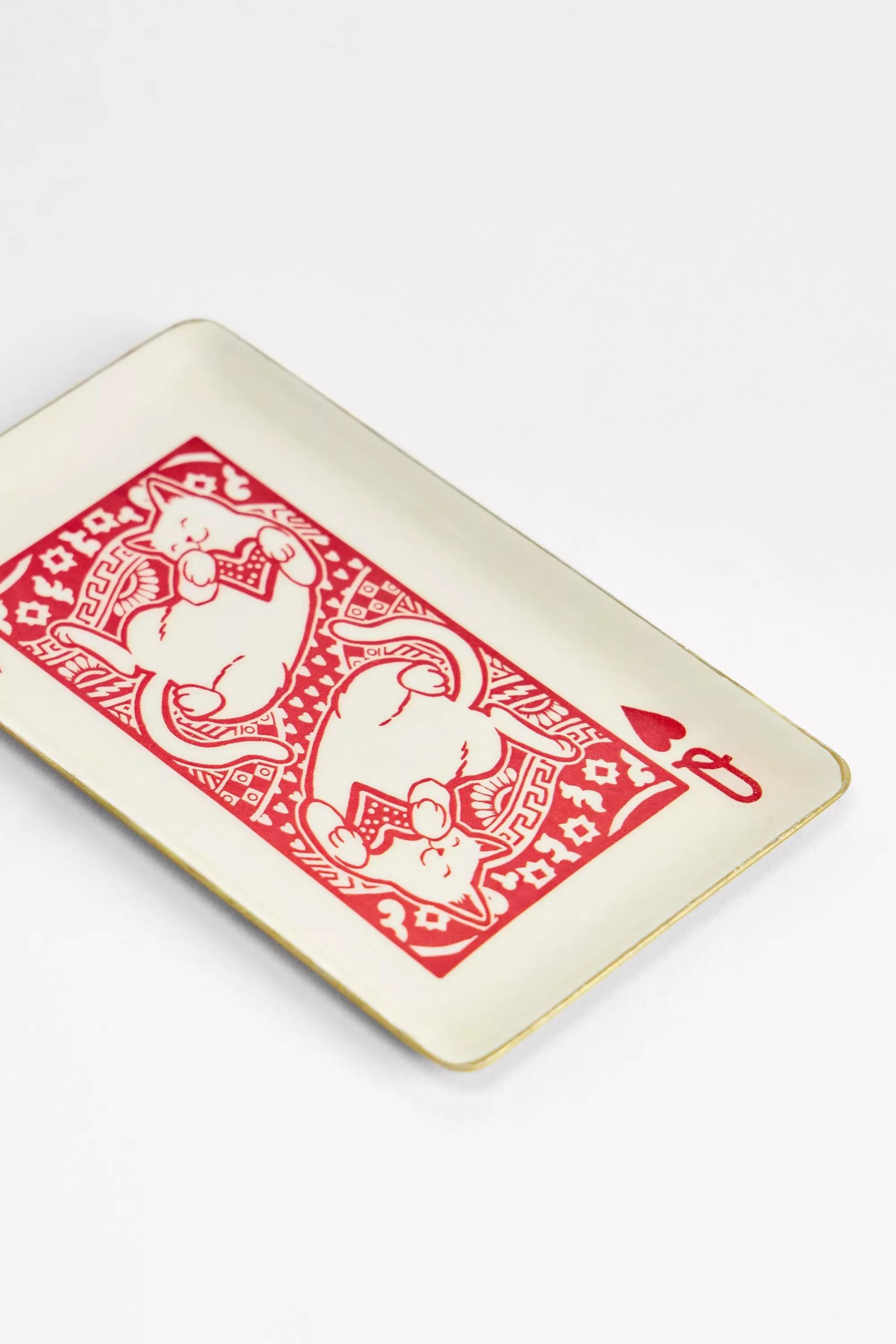 Red Queen Of Cats Trinket Tray, RED, large image number 1