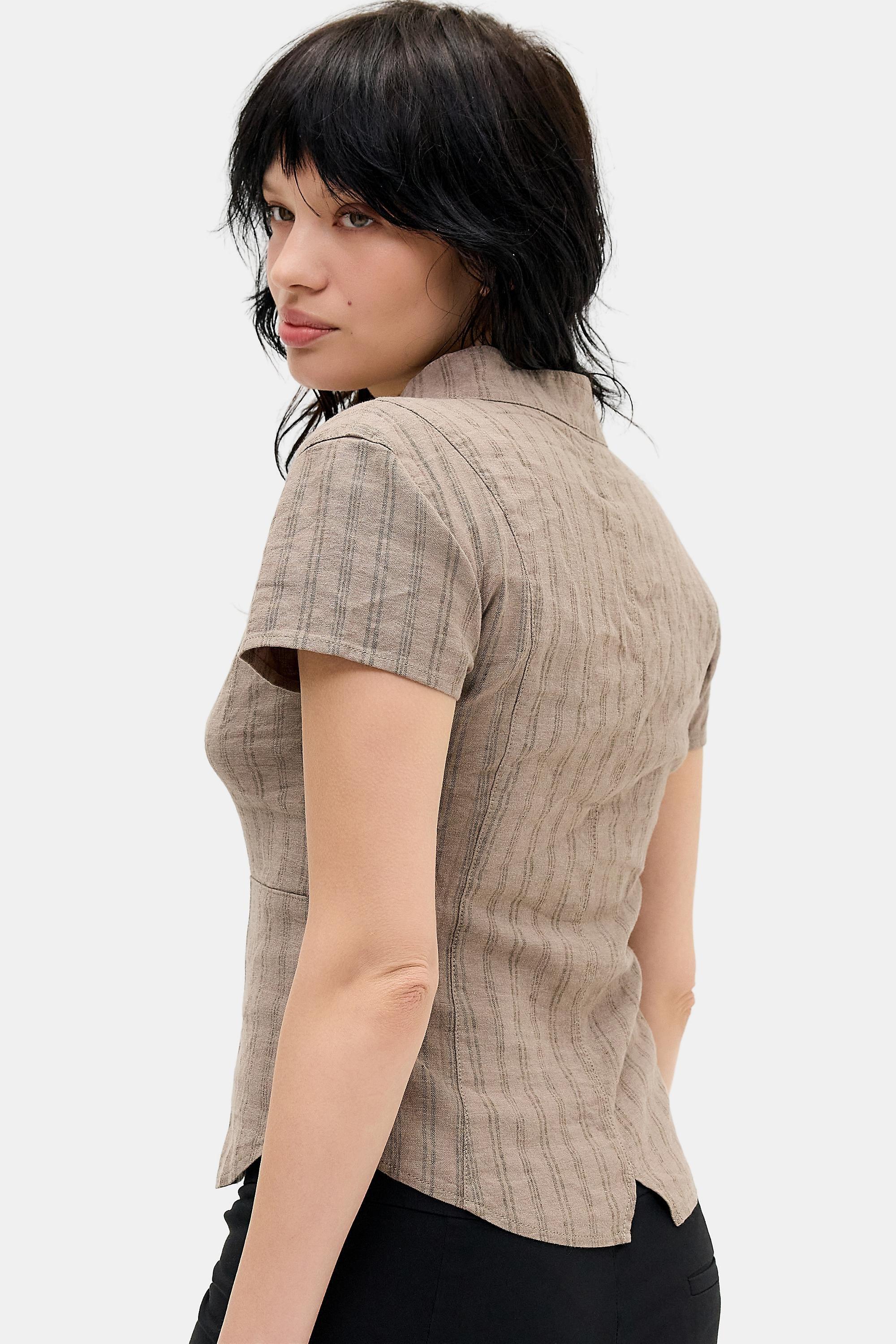 GREEN PATTERN BDG Milo Soft Military Button Detail Shirt, GN, large image number 3