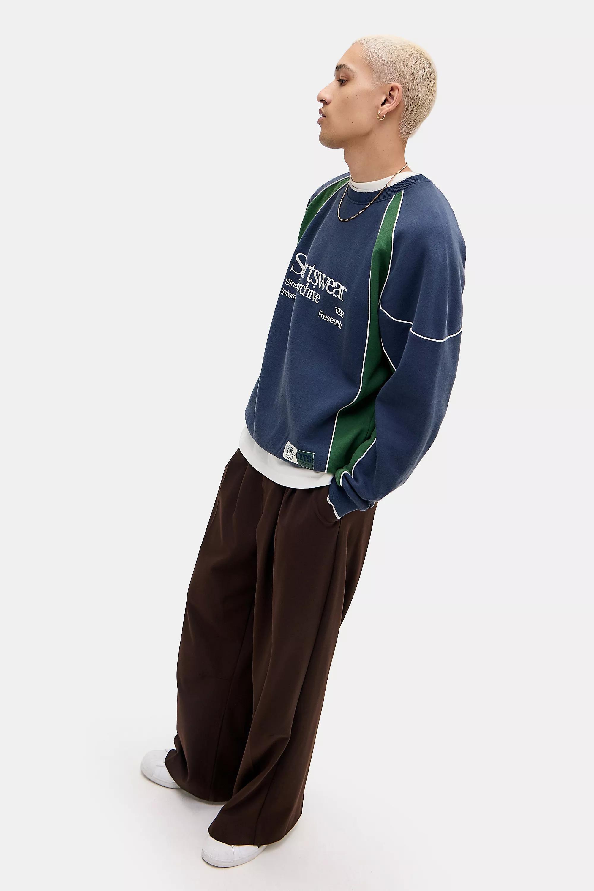 Navy iets frans... Sporty Panel Sweatshirt, NAVY, large image number 1