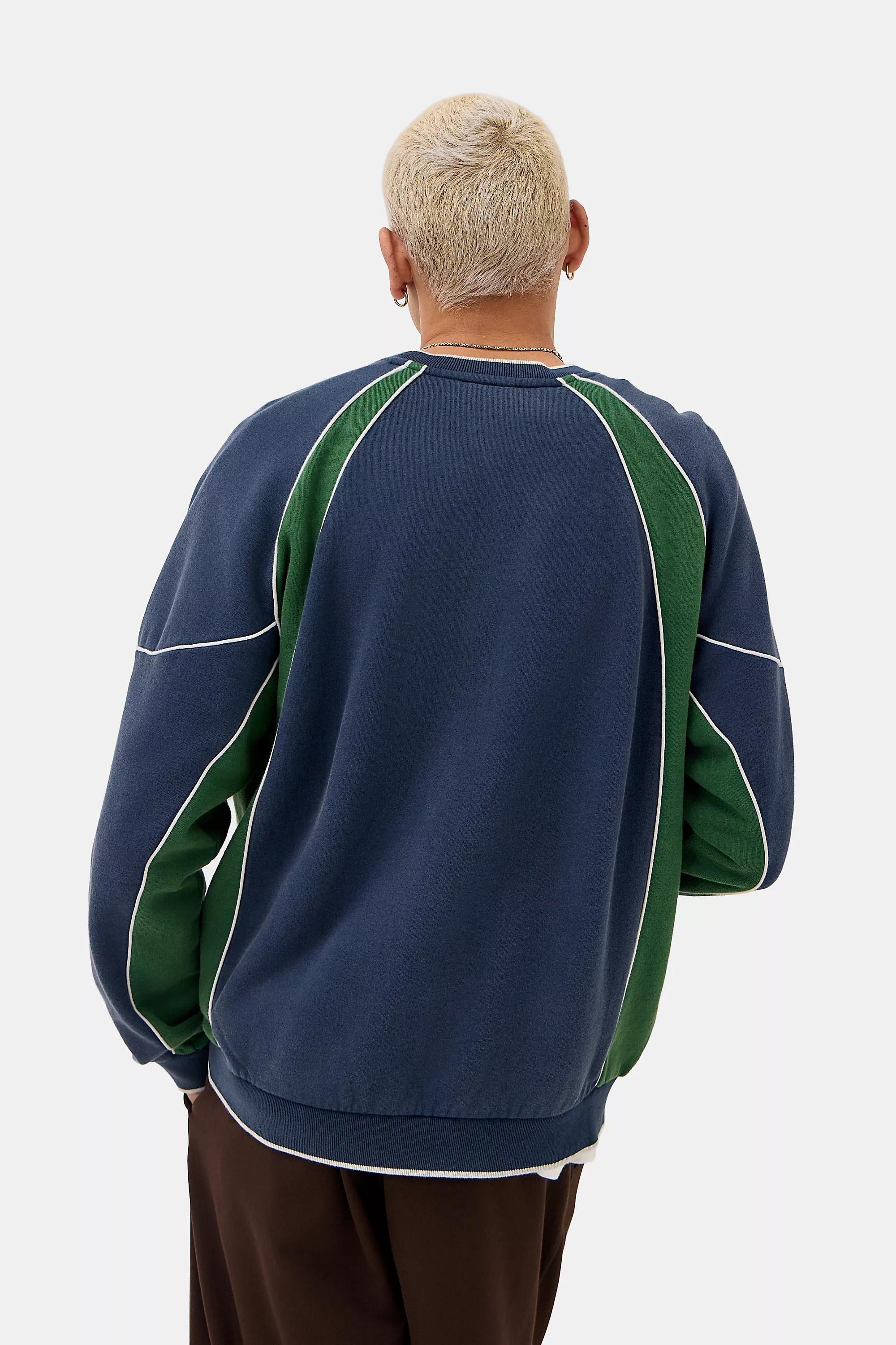 Navy iets frans... Sporty Panel Sweatshirt, NAVY, large image number 4