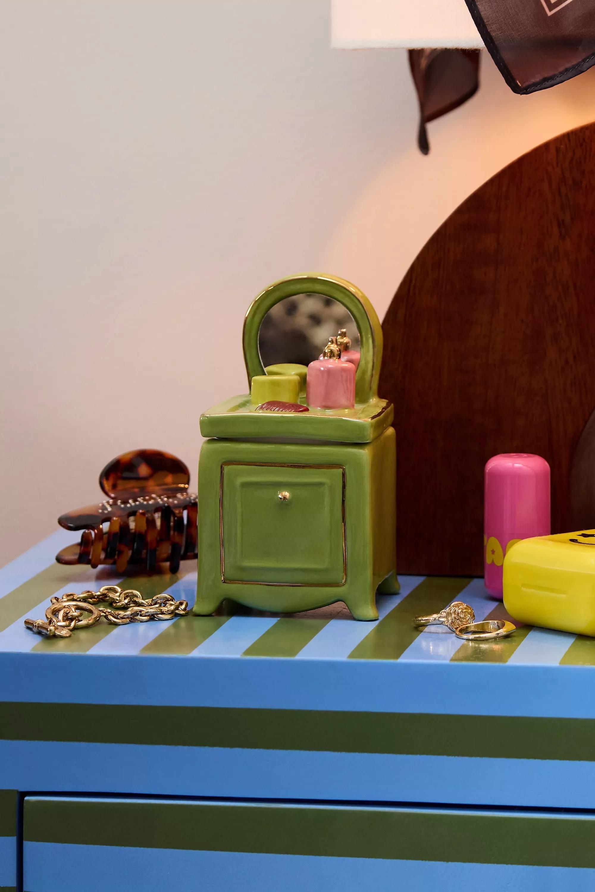 Green Mini Jane Trinket Box, GRN, large image number 0