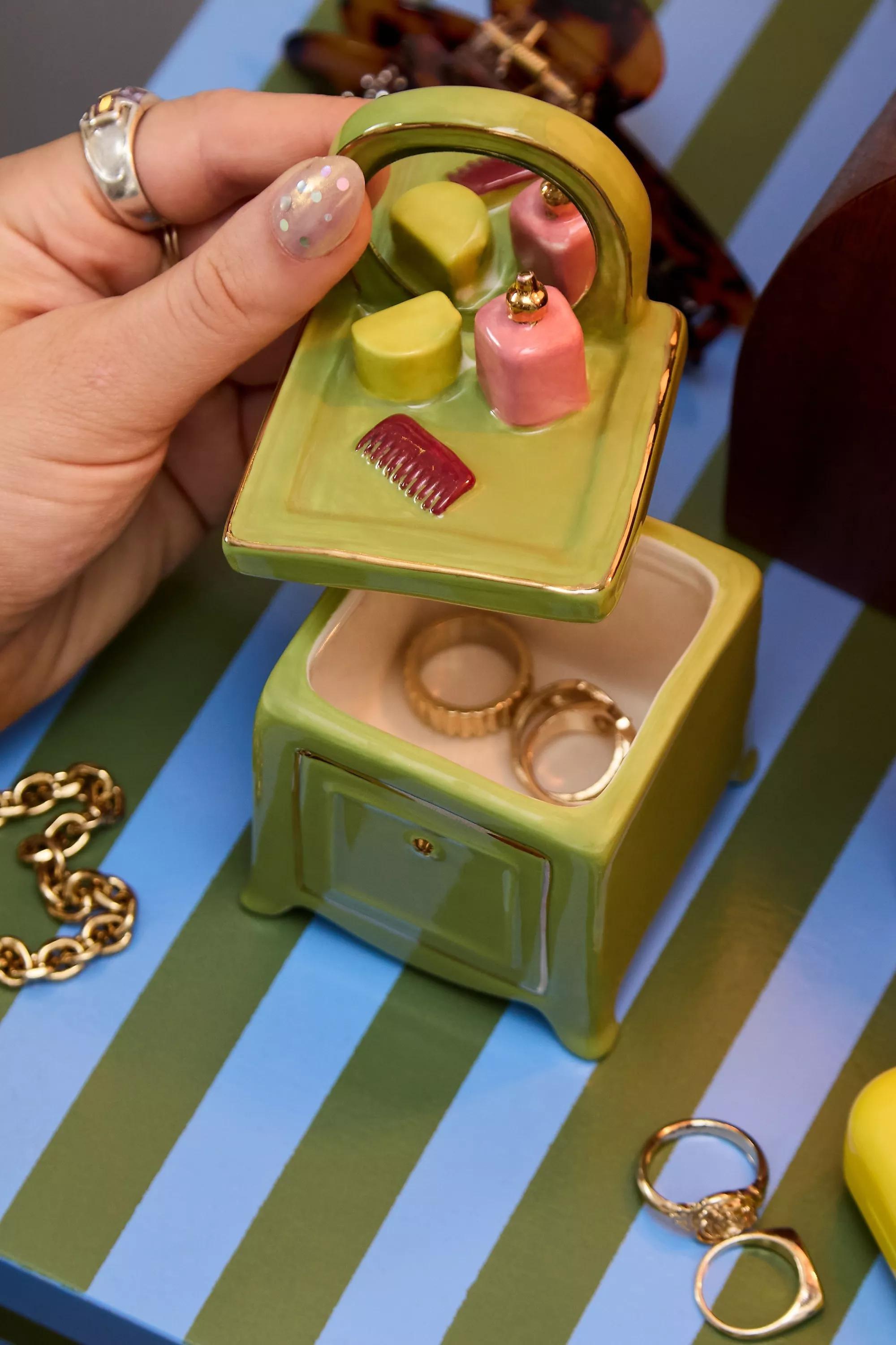 Green Mini Jane Trinket Box, GRN, large image number 1