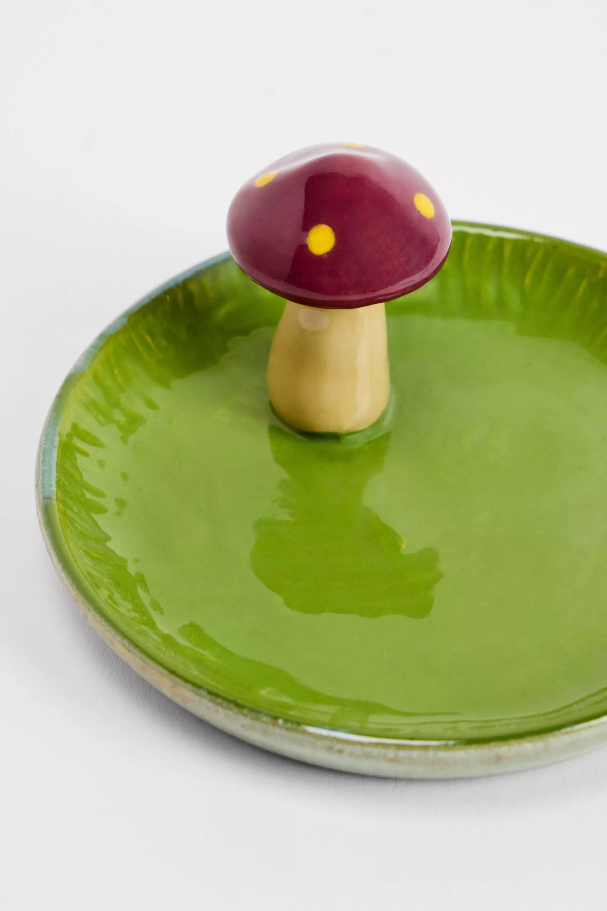 Green Mushroom Trinket Dish, GRN, large image number 0