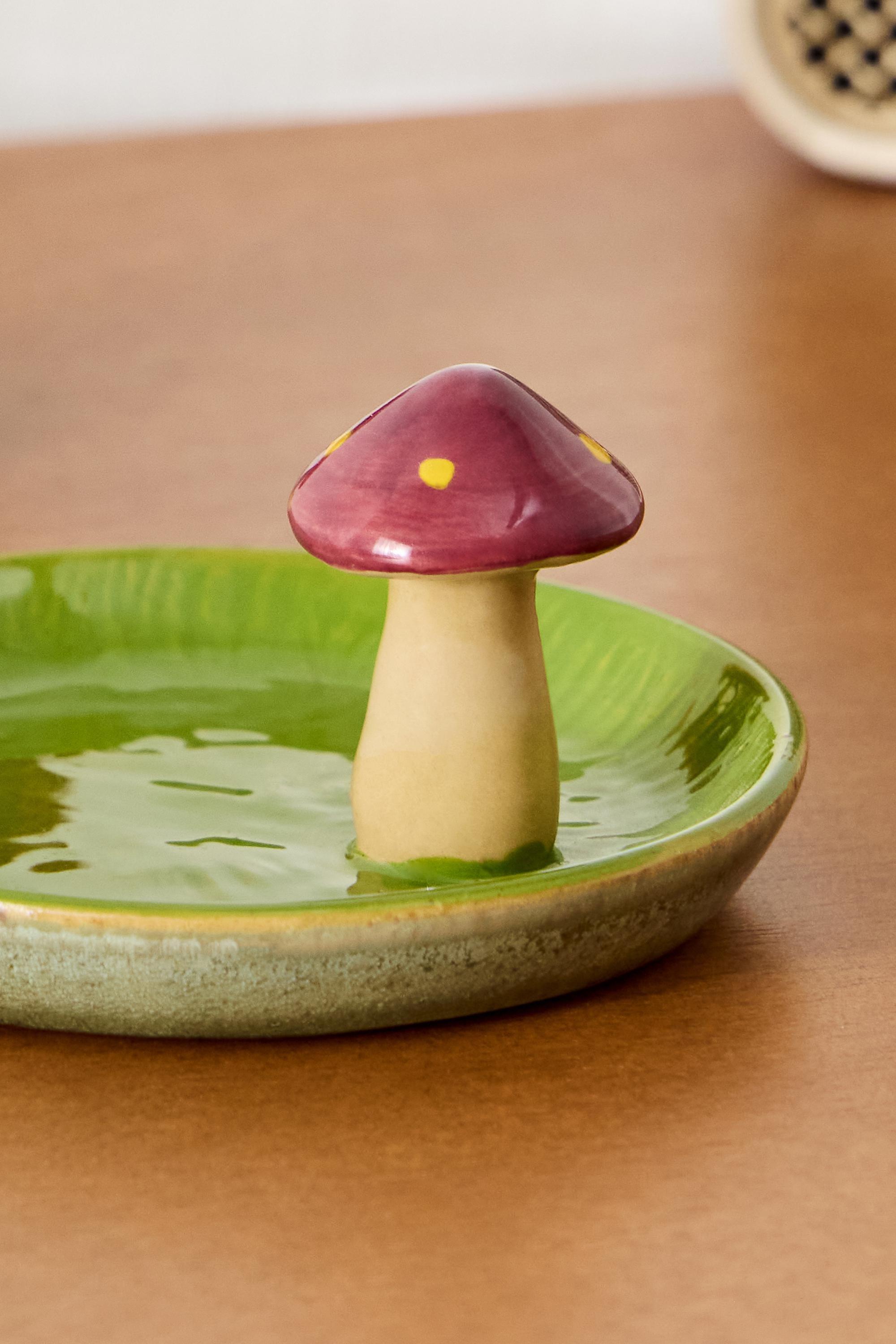 Green Mushroom Trinket Dish, GRN, large image number 4