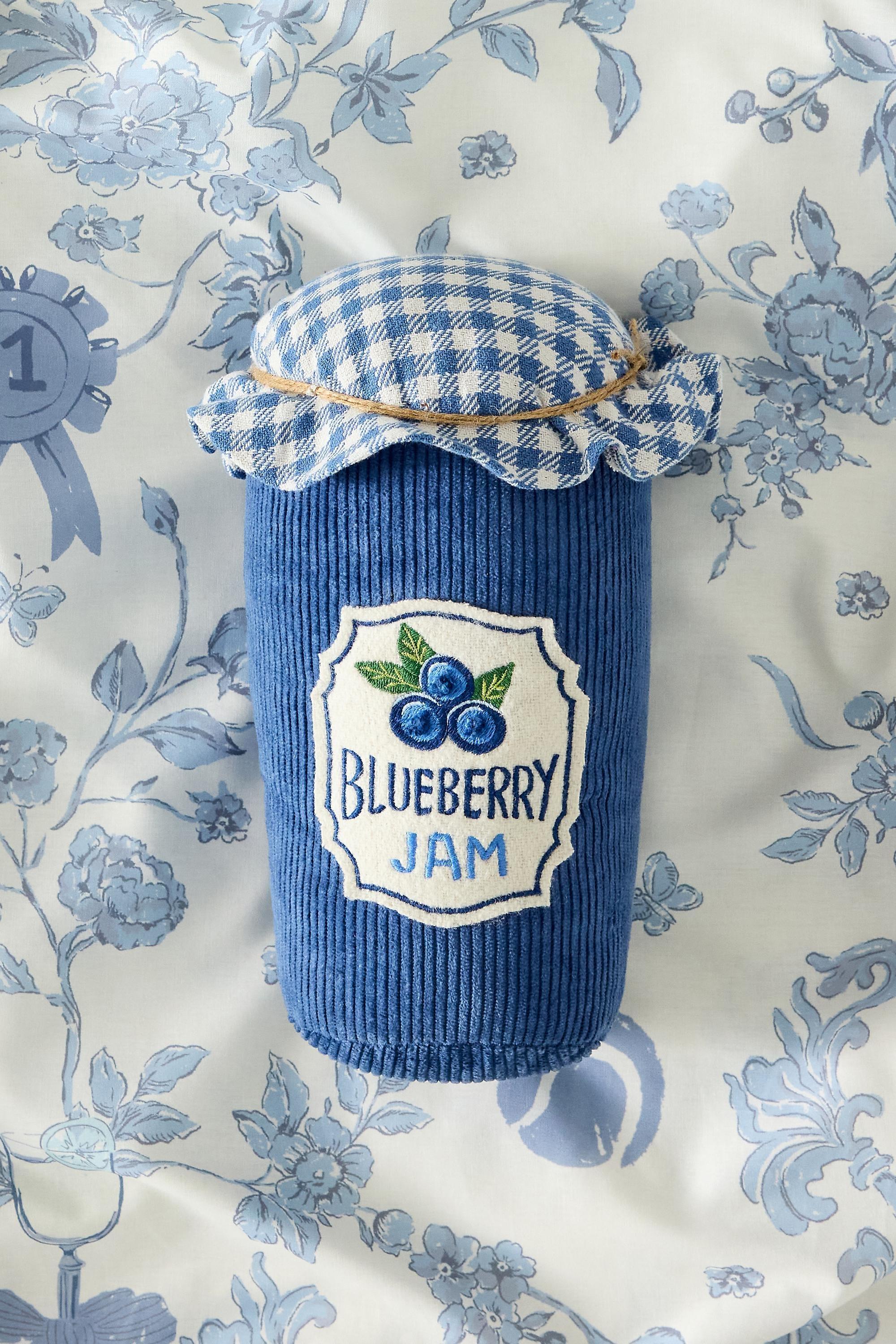 Blue Blueberry Jam Cushion, BLUE, large image number 0
