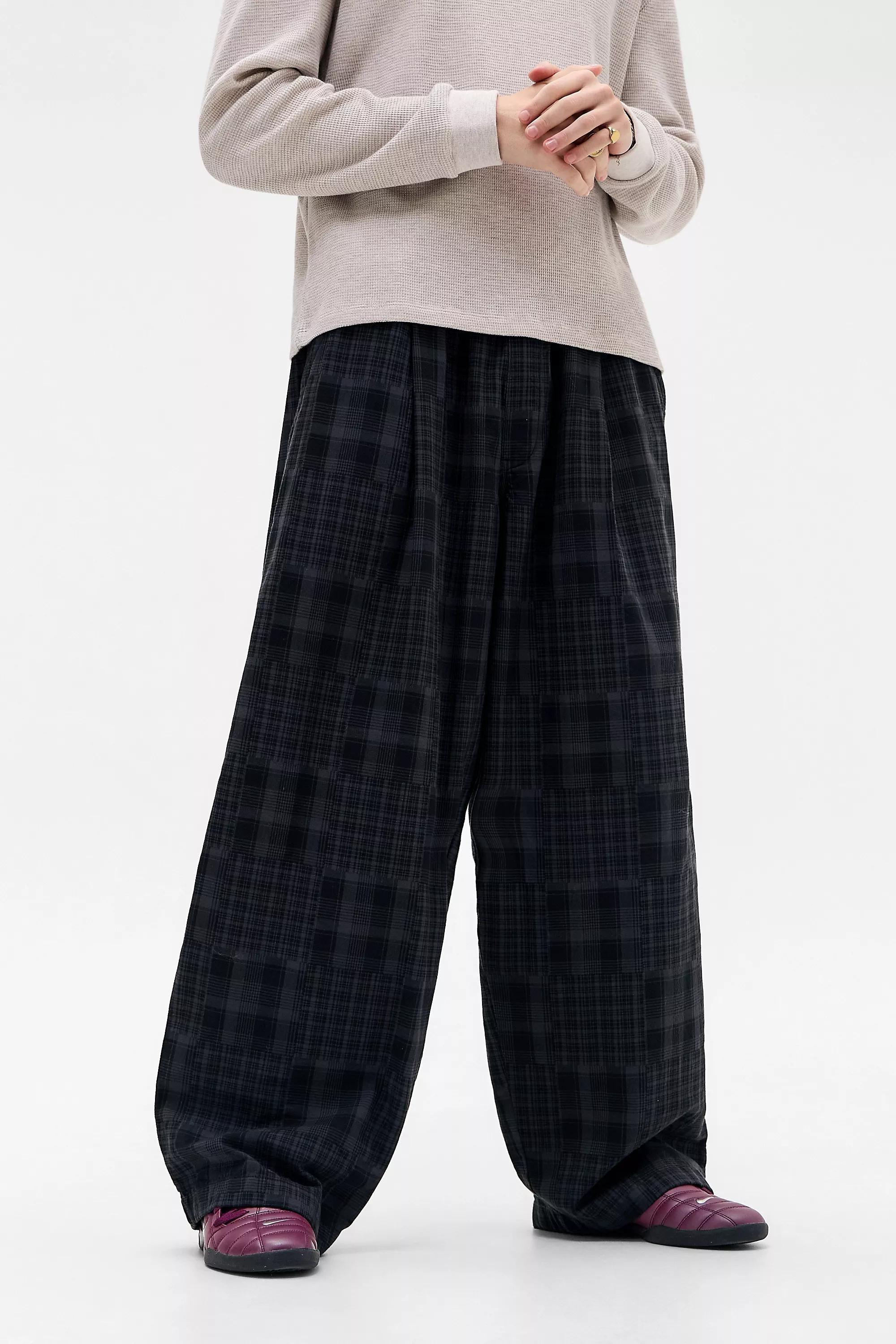 Multicolour Bdg Bobbi Patch Check Cocoon Trousers, ASSORT, large image number 0