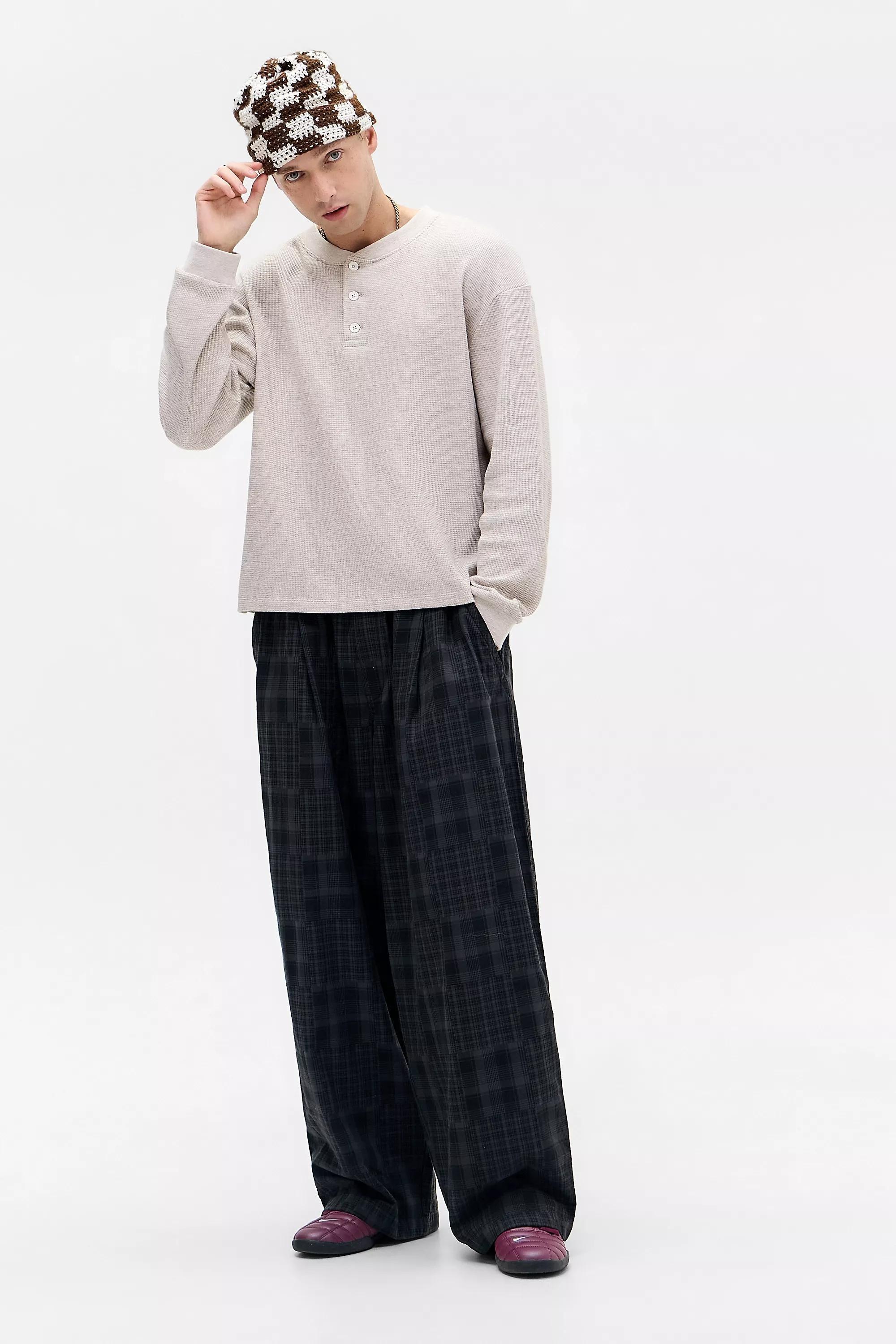 Multicolour Bdg Bobbi Patch Check Cocoon Trousers, ASSORT, large image number 1