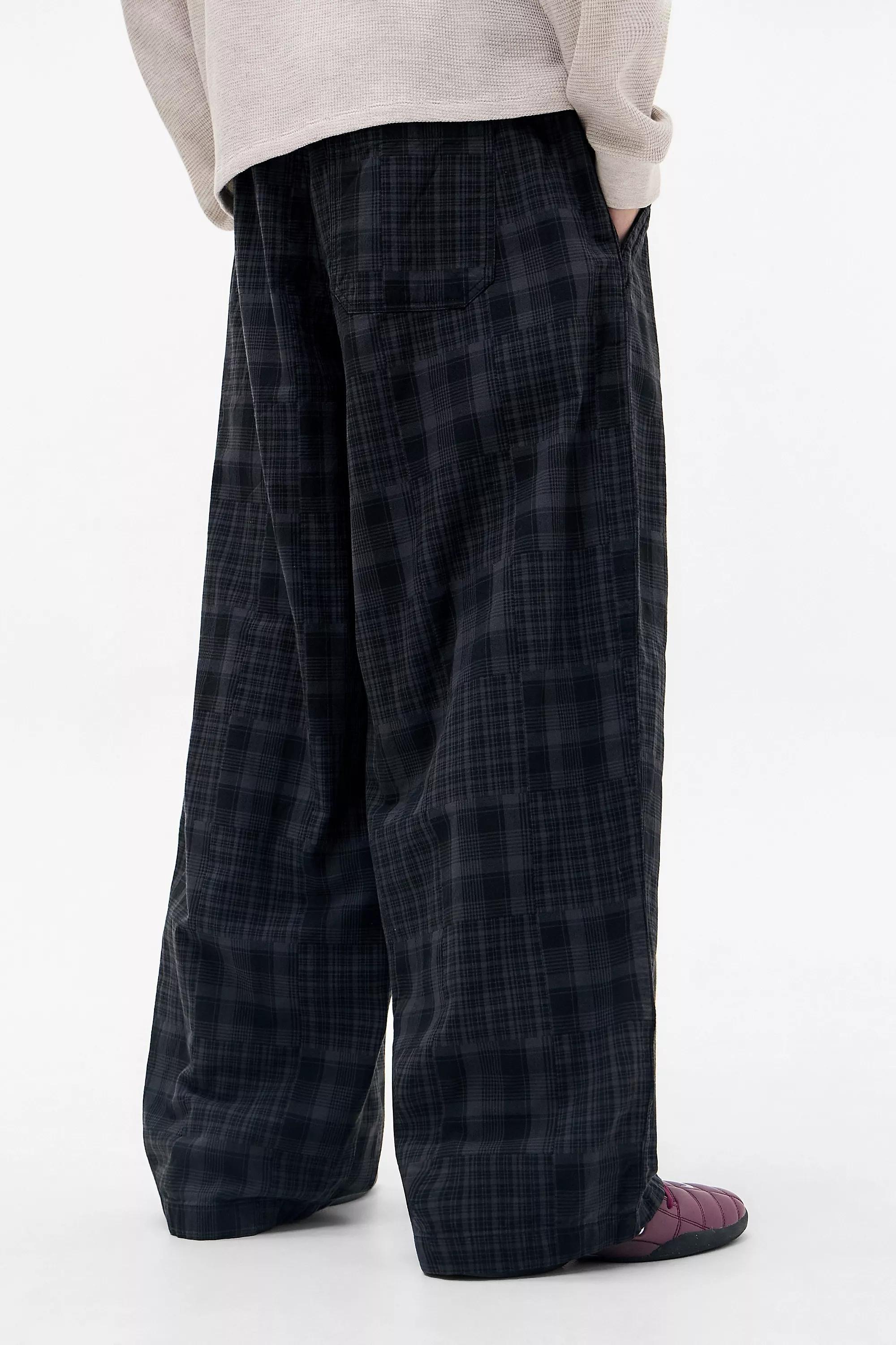 Multicolour Bdg Bobbi Patch Check Cocoon Trousers, ASSORT, large image number 3