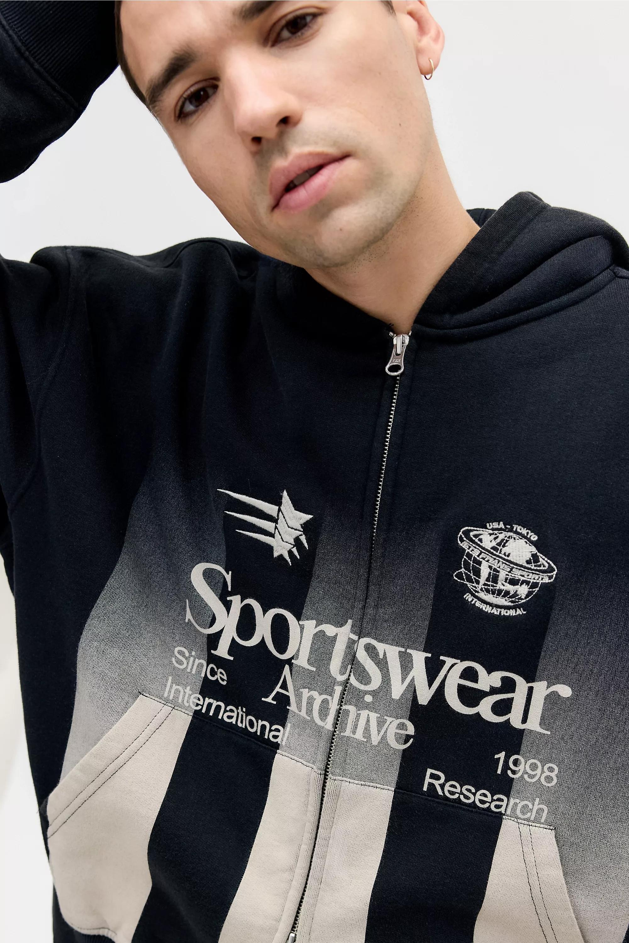 Black ites frans... Sportswear Zip-Through Hoodie, BLK, large image number 2