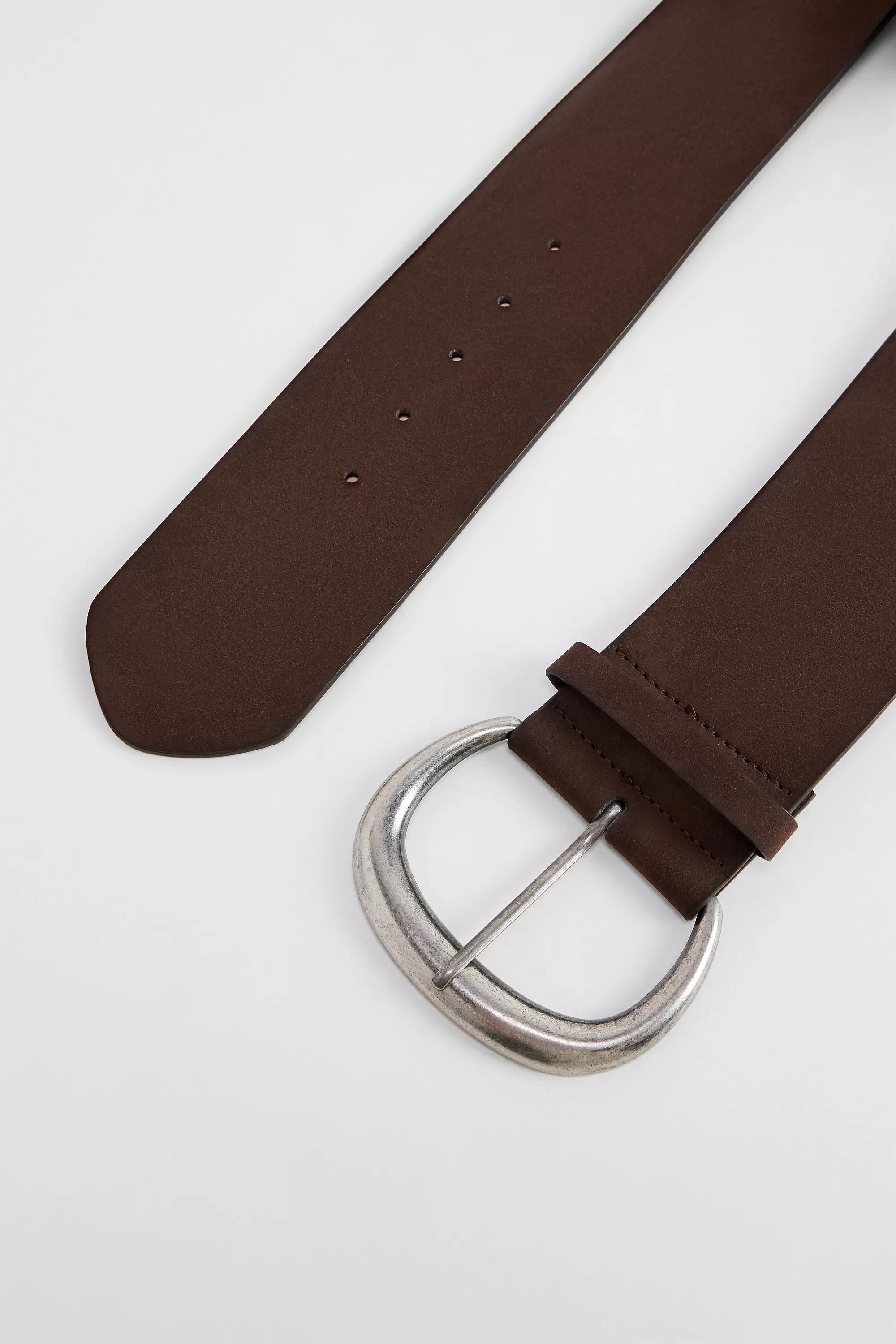 Brown Uo Wide Faux Suede Hip Belt, BRN, large image number 2