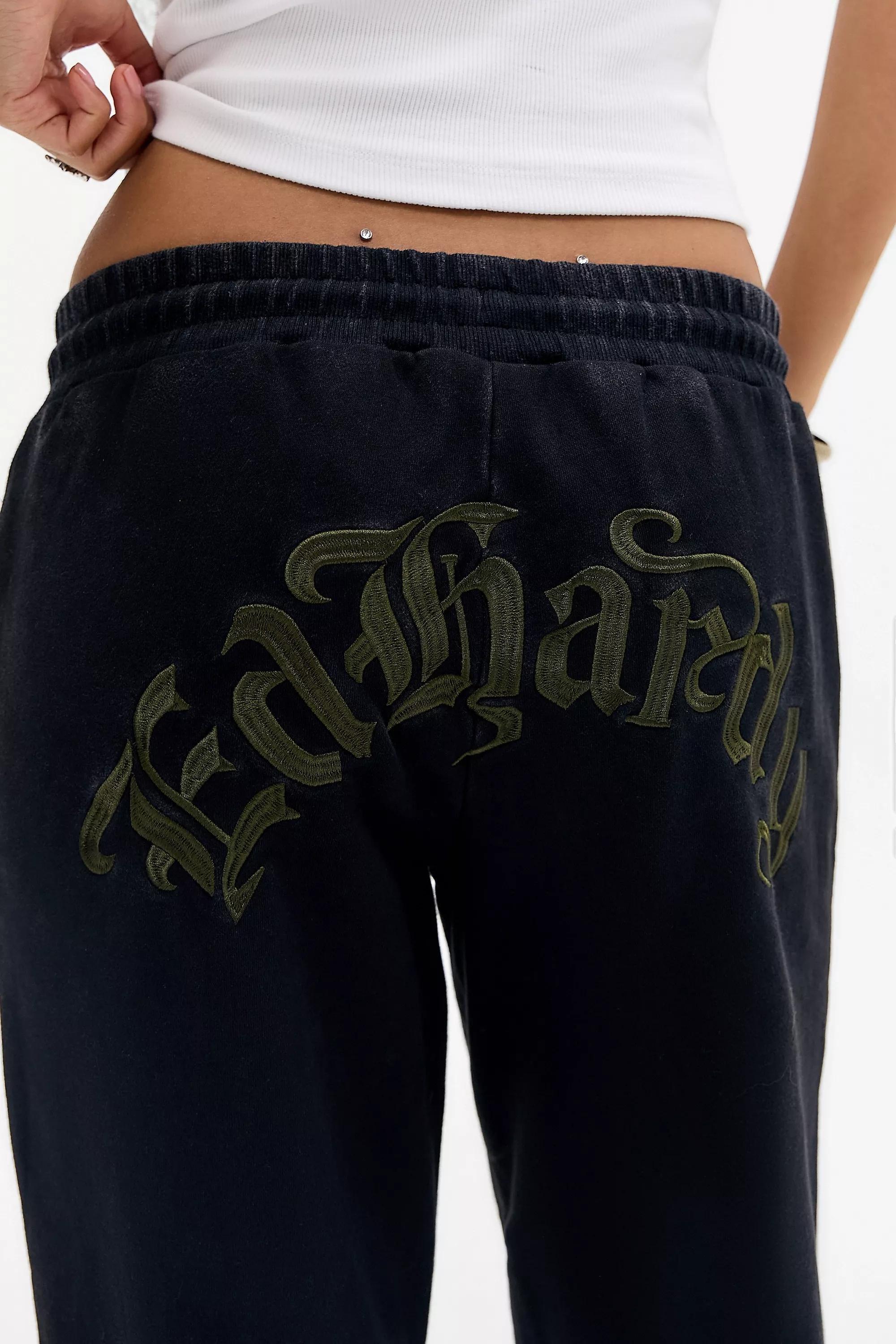 Black Ed Hardy Uo Embroidered Dragon Joggers, BLK, medium