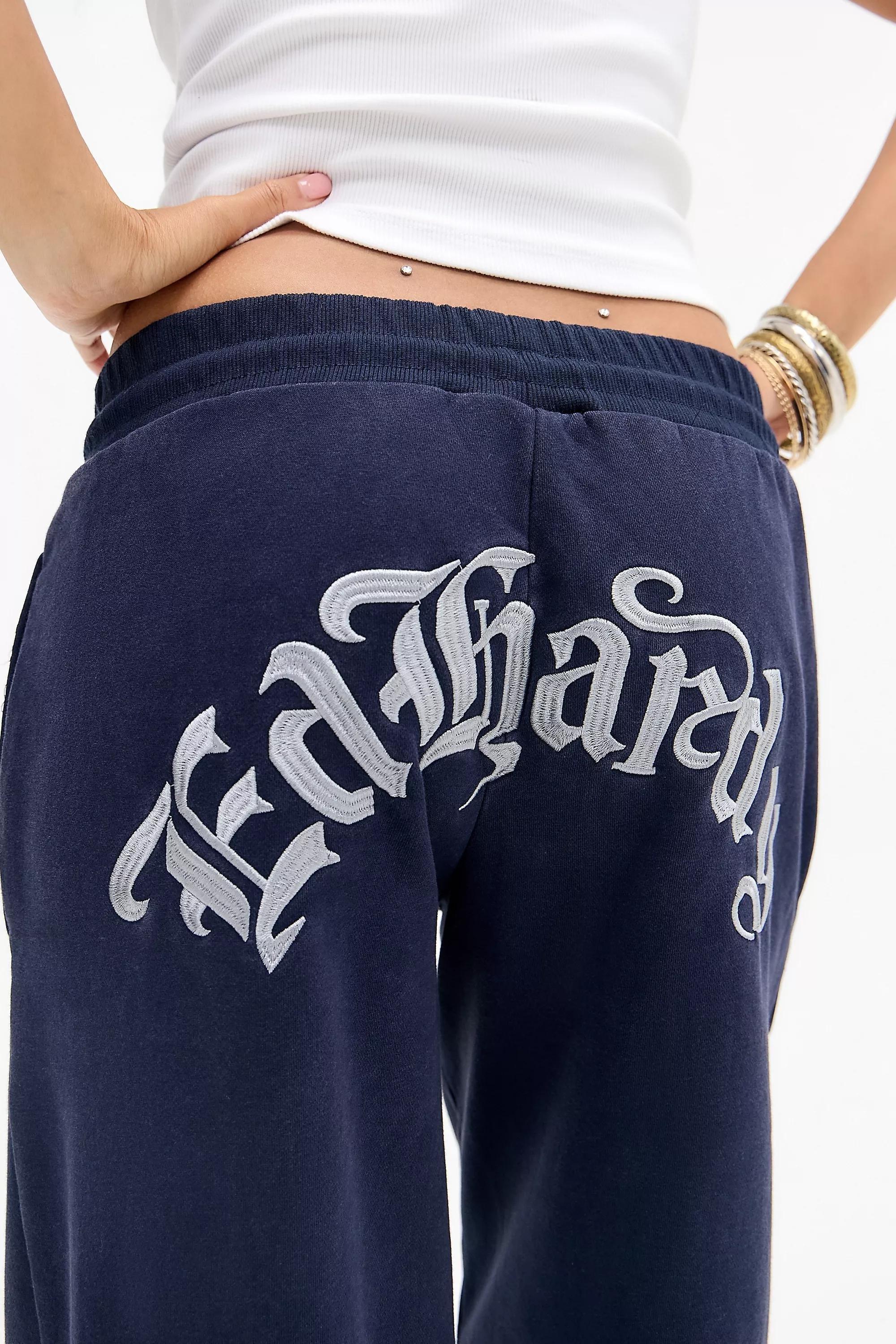 Navy Ed Hardy Uo Exclusive Embroidered Dragon Joggers, NAVY, large image number 4