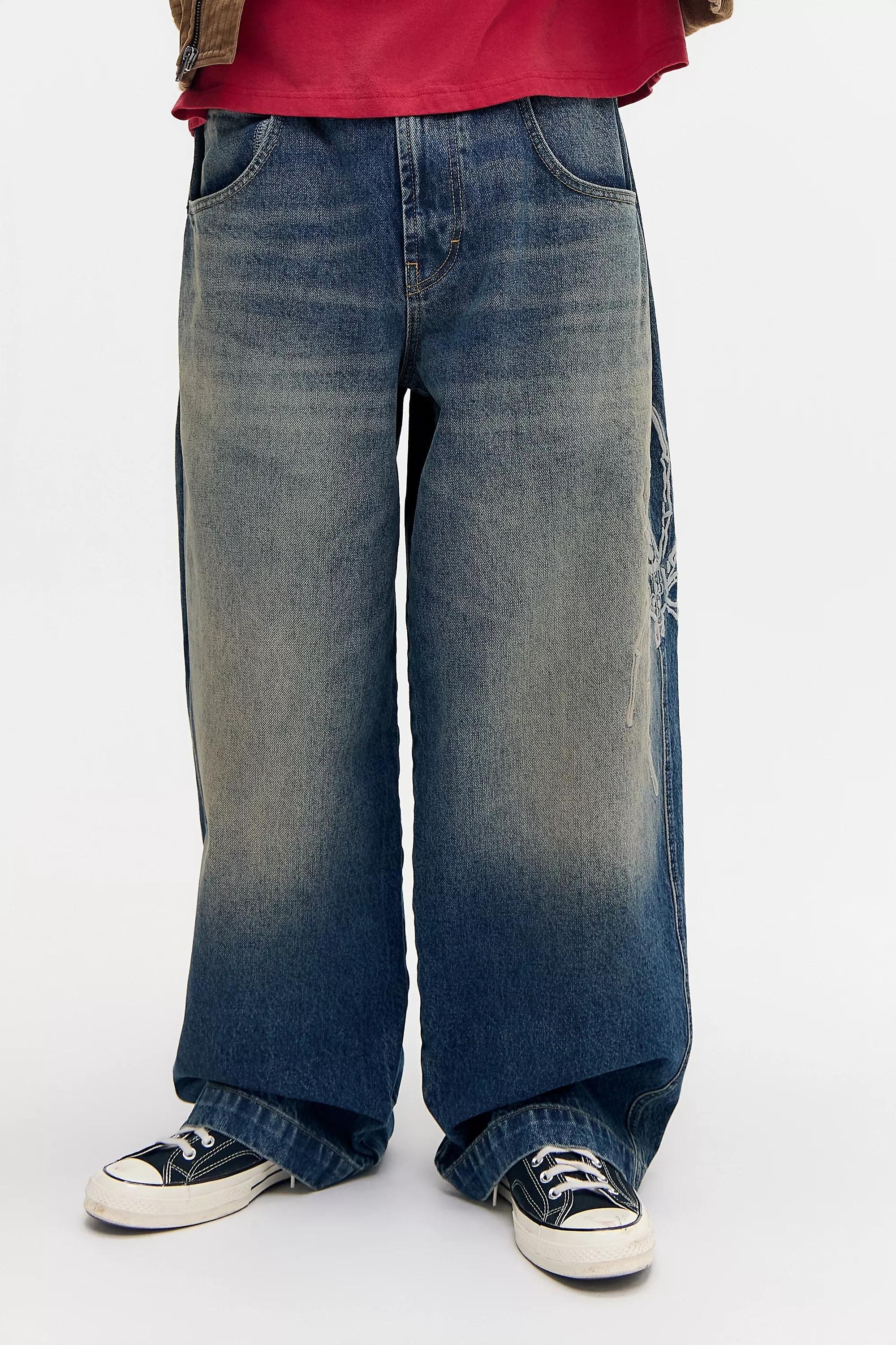 Blue Bdg Vintage Wash Neo Skate Spider Jeans, BLUE, large image number 0