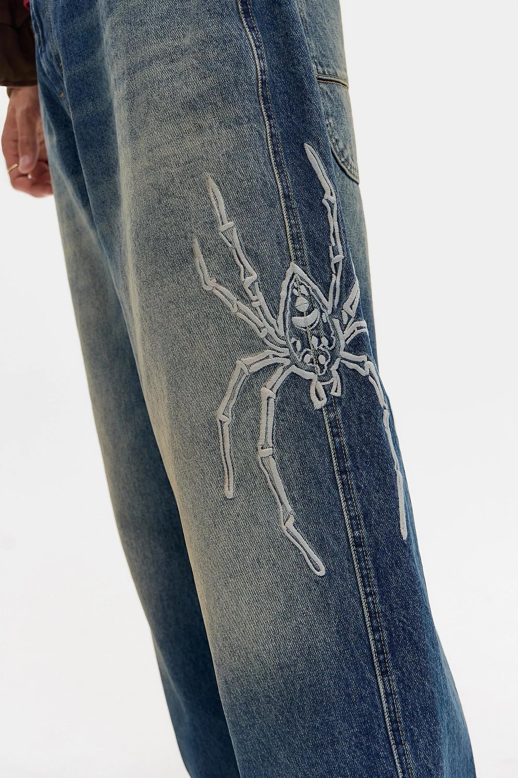 Blue Bdg Vintage Wash Neo Skate Spider Jeans, BLUE, large image number 2