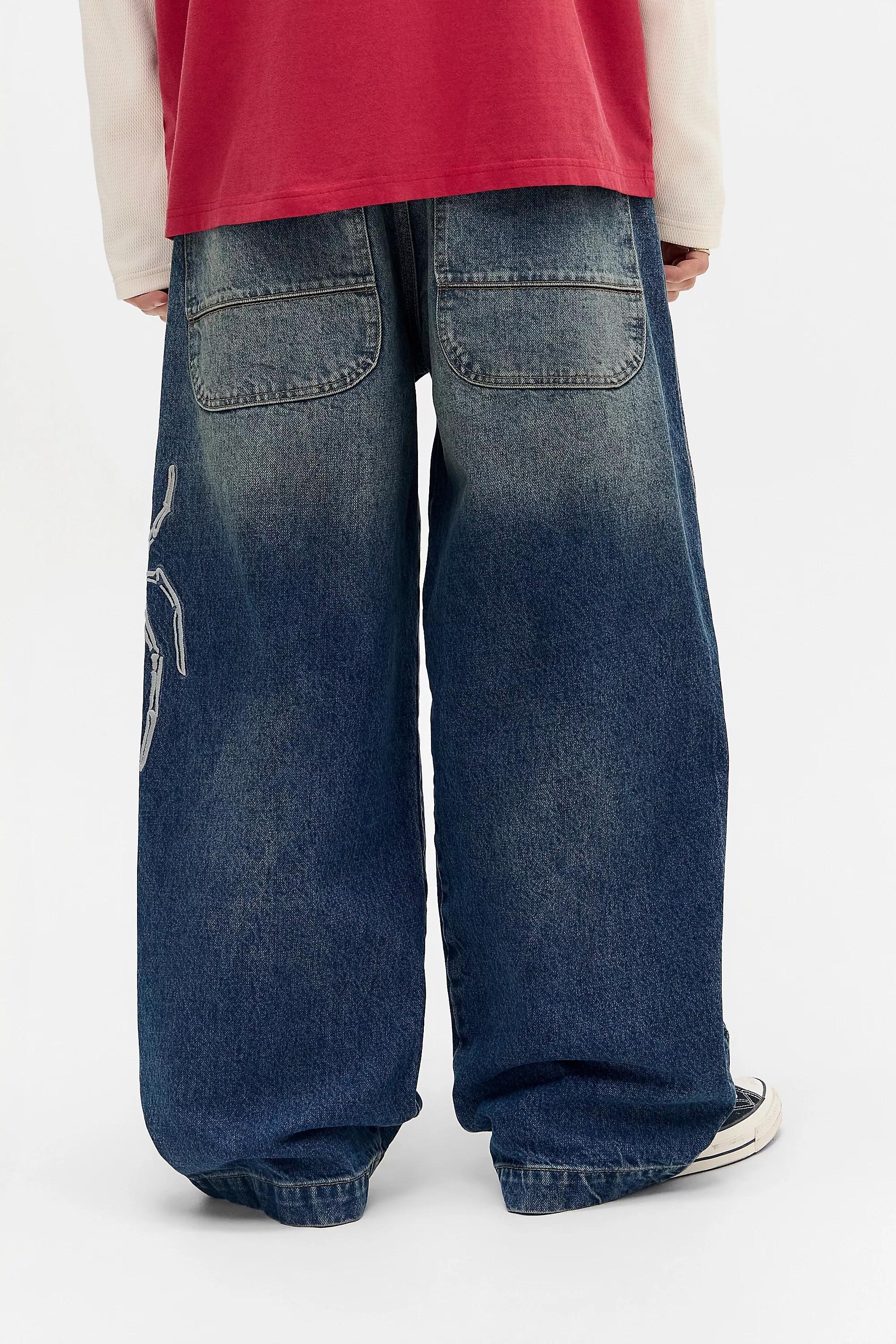 Blue Bdg Vintage Wash Neo Skate Spider Jeans, BLUE, large image number 4