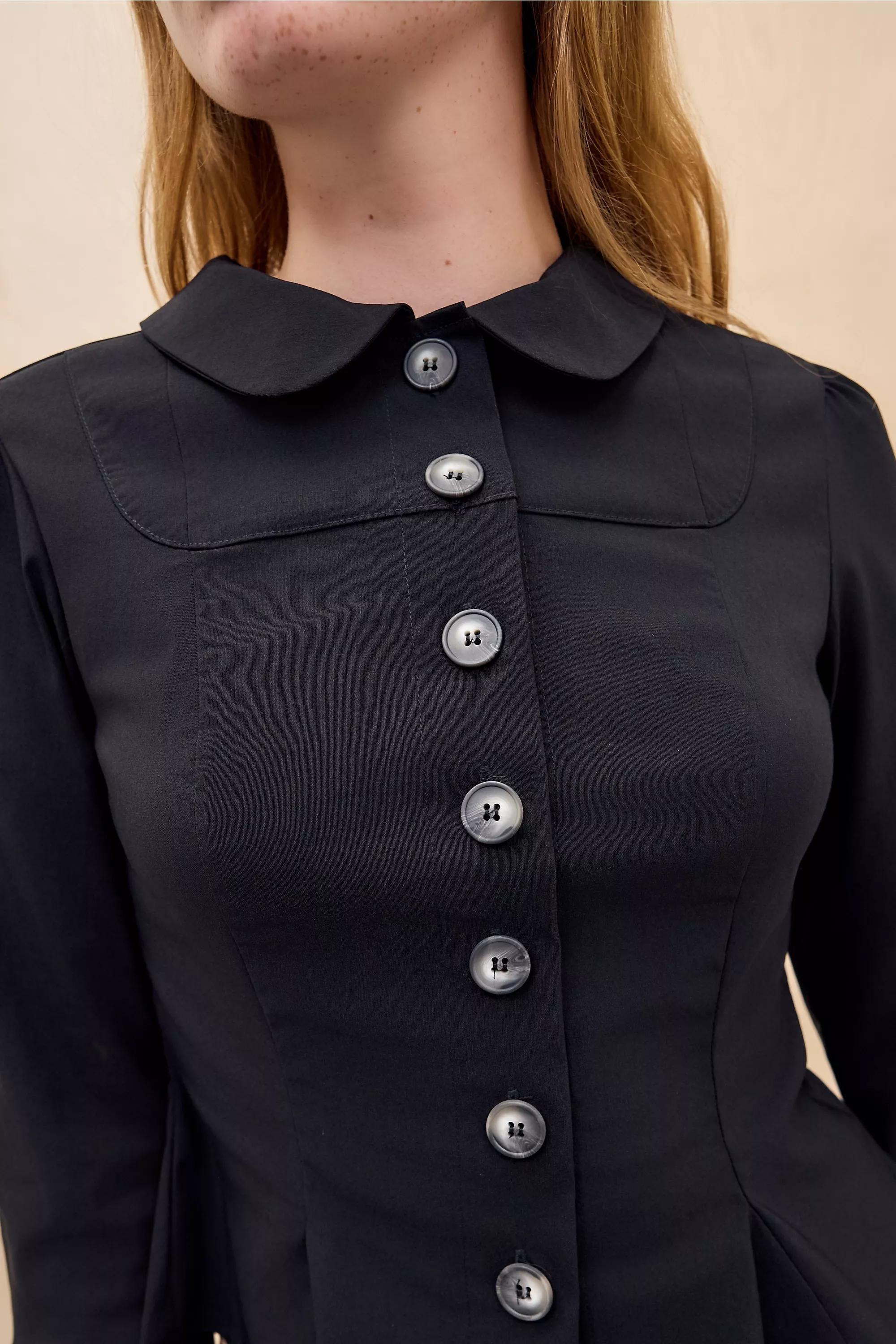 Black Silence + Noise Jacket Blouse, BLK, large image number 2