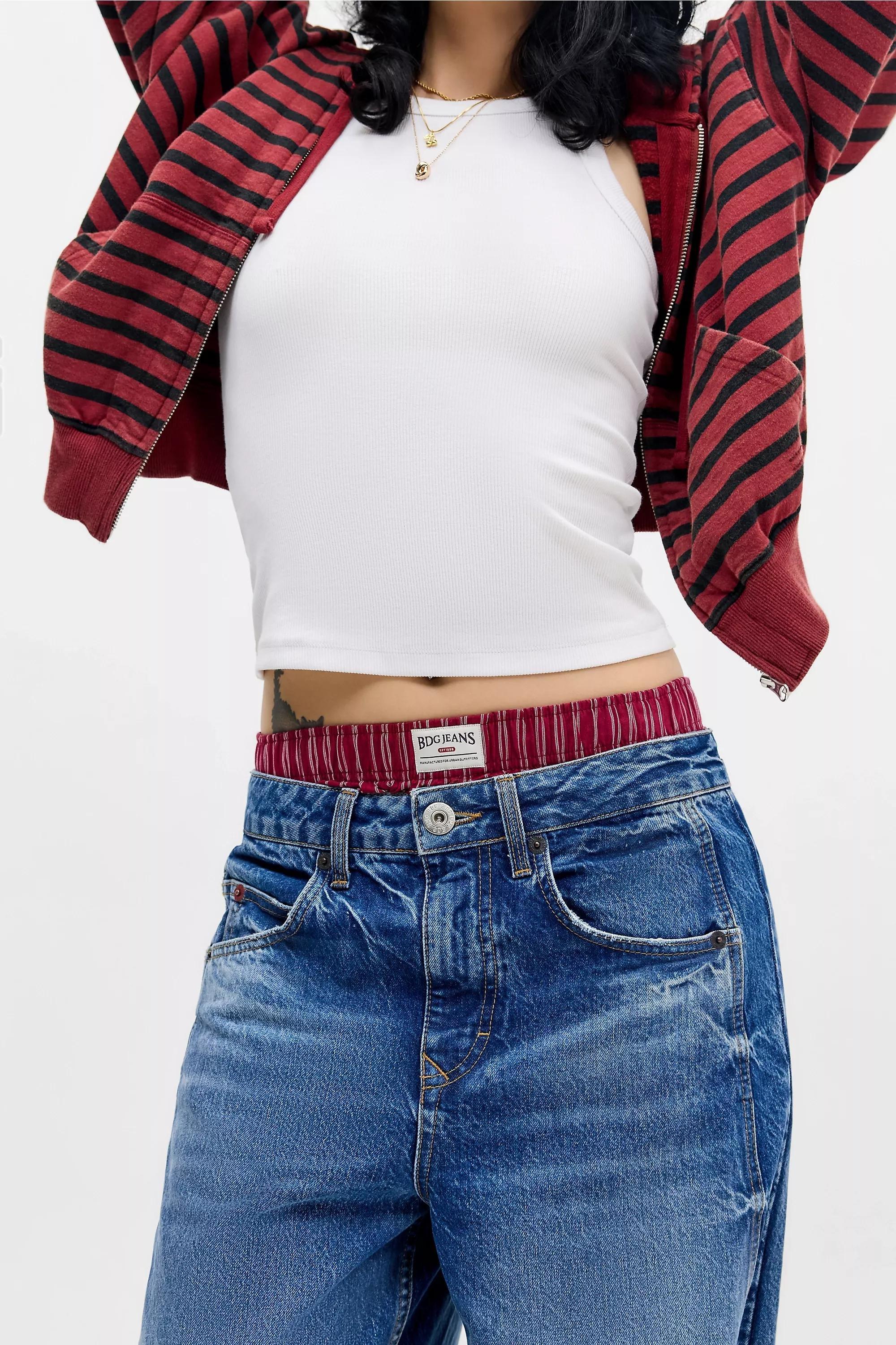 Burgundy Bdg Striped Boxer Shorts, WINE, large image number 3