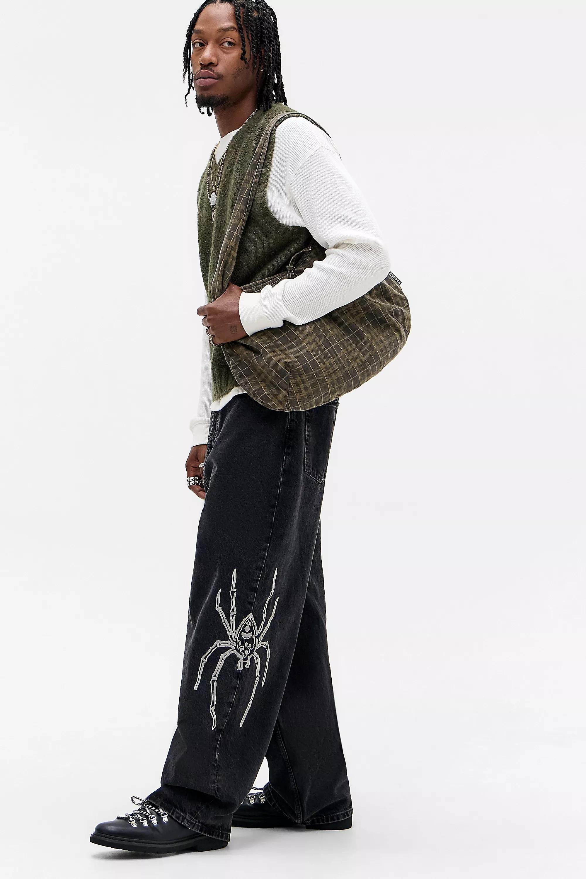 Black Bdg Washed Jack Spider Jeans, BLK, large image number 1