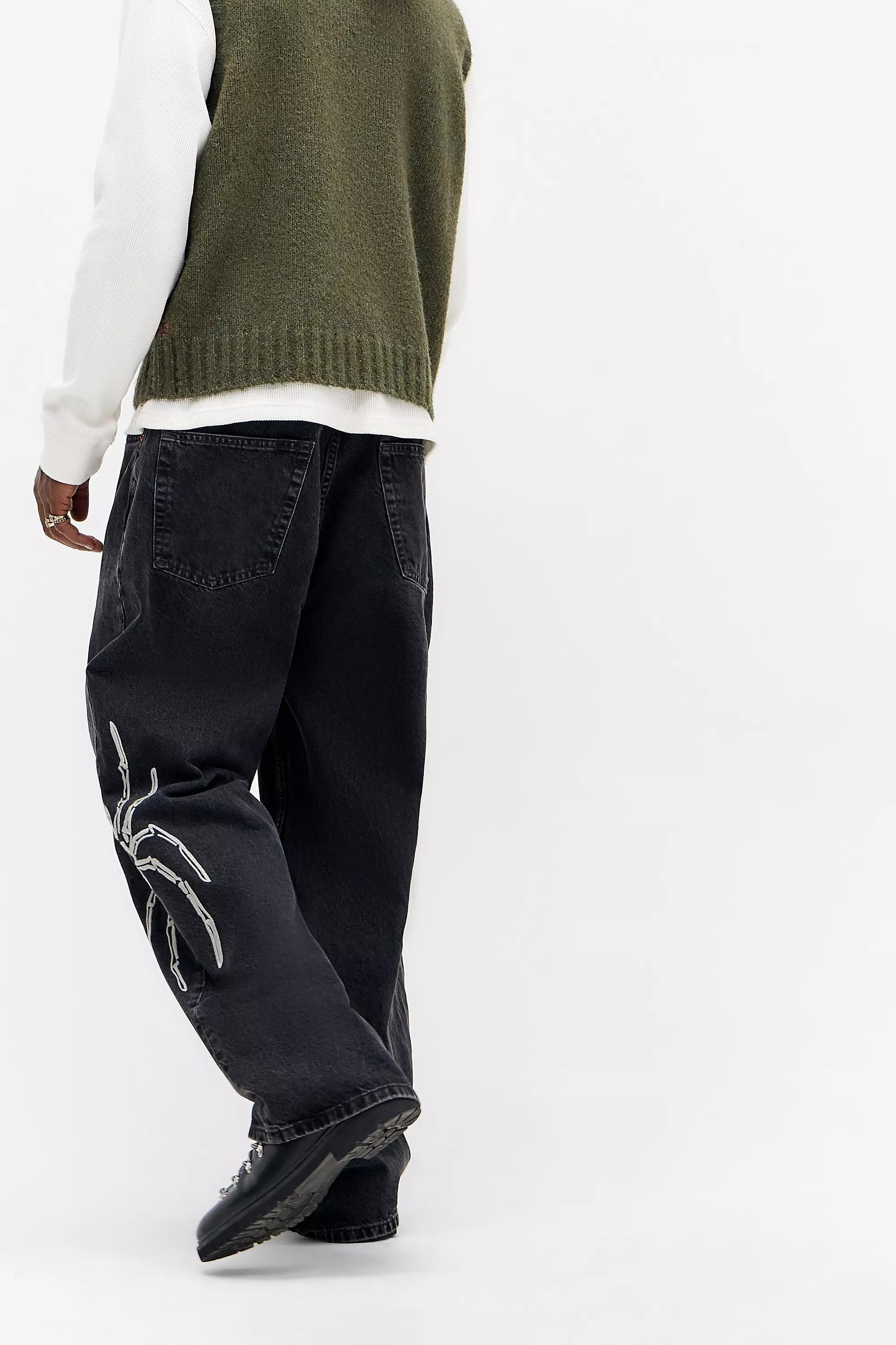 Black Bdg Washed Jack Spider Jeans, BLK, large image number 2