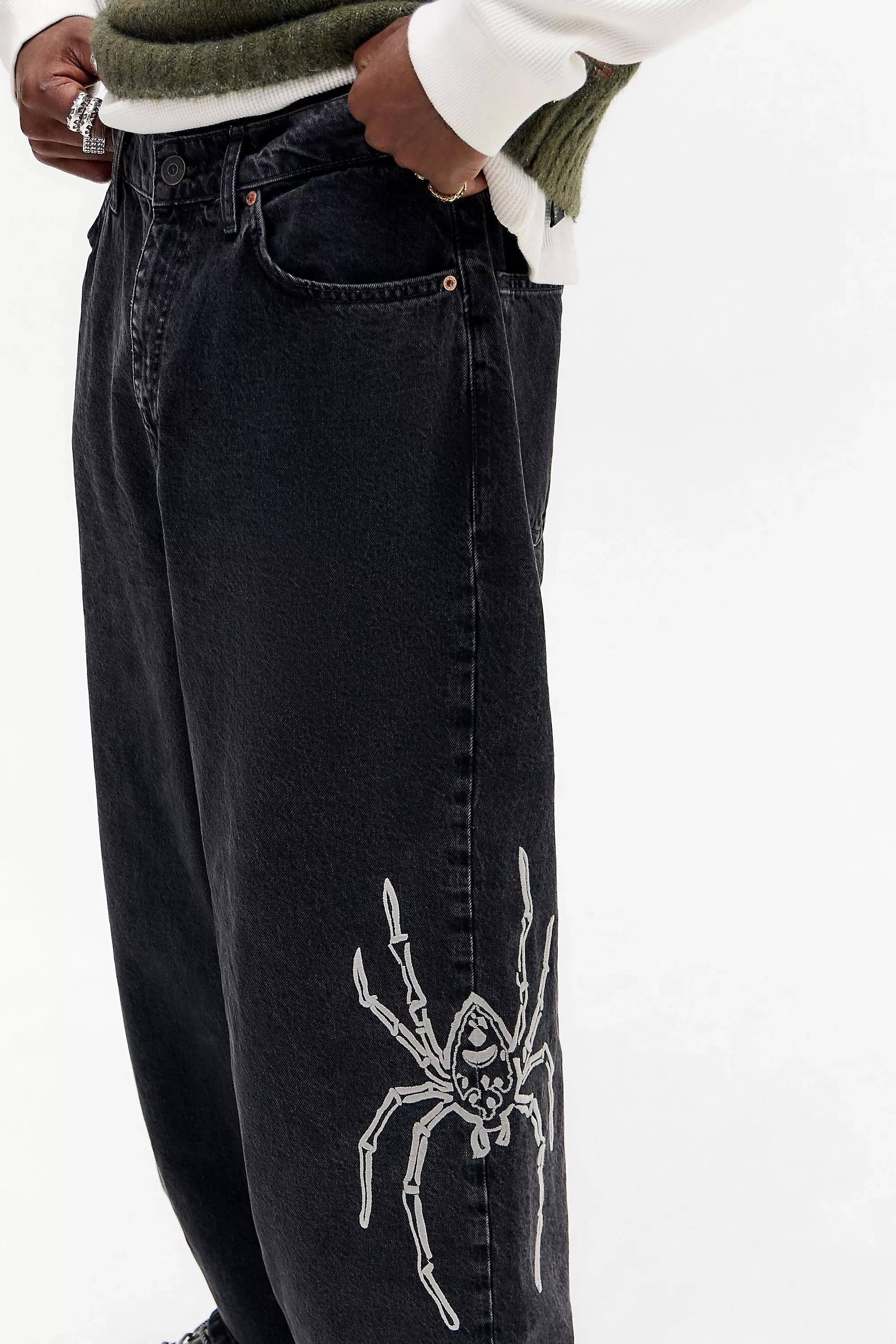 Black Bdg Washed Jack Spider Jeans, BLK, large image number 3