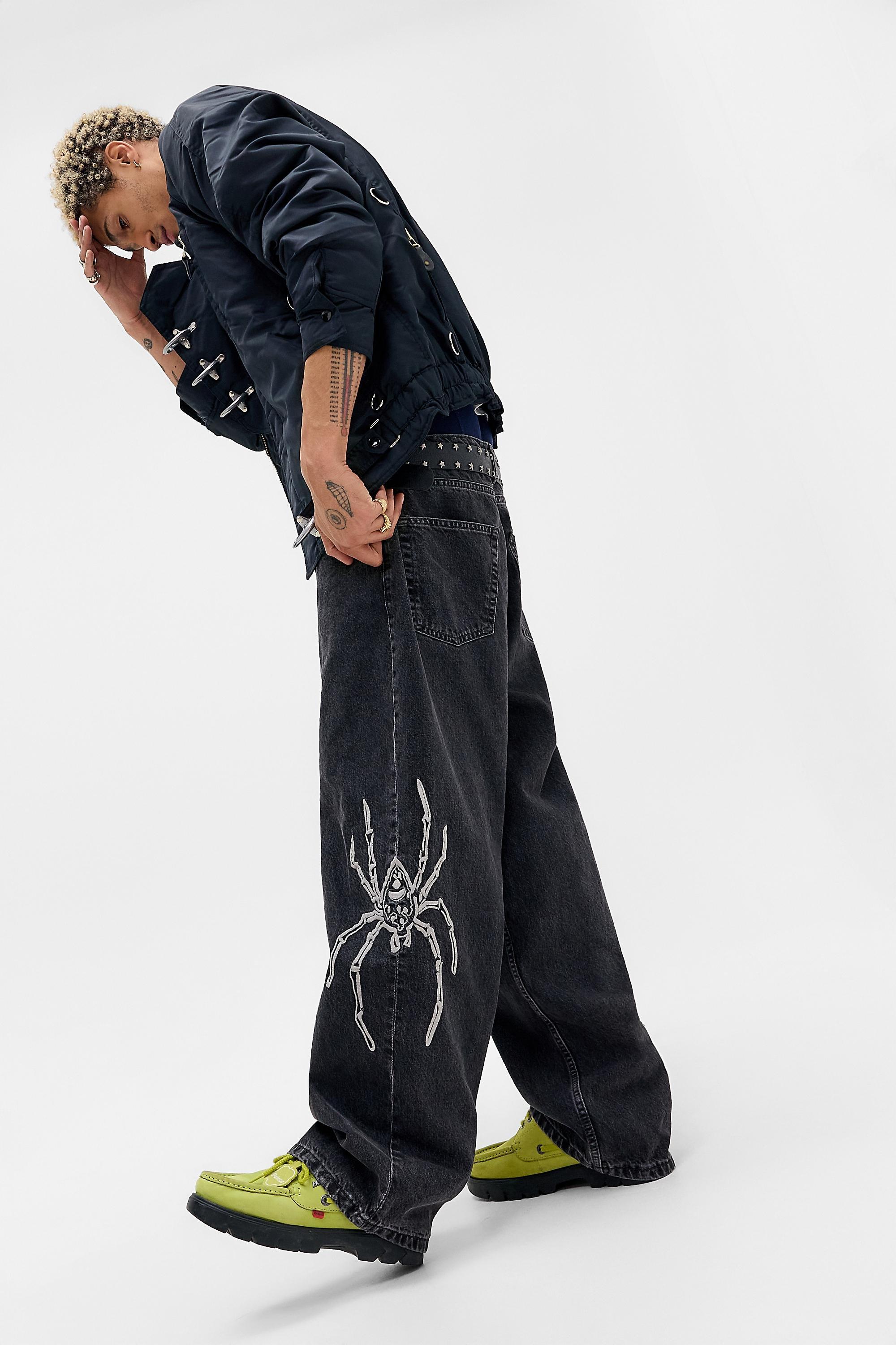 Black Bdg Washed Jack Spider Jeans, BLK, large image number 4