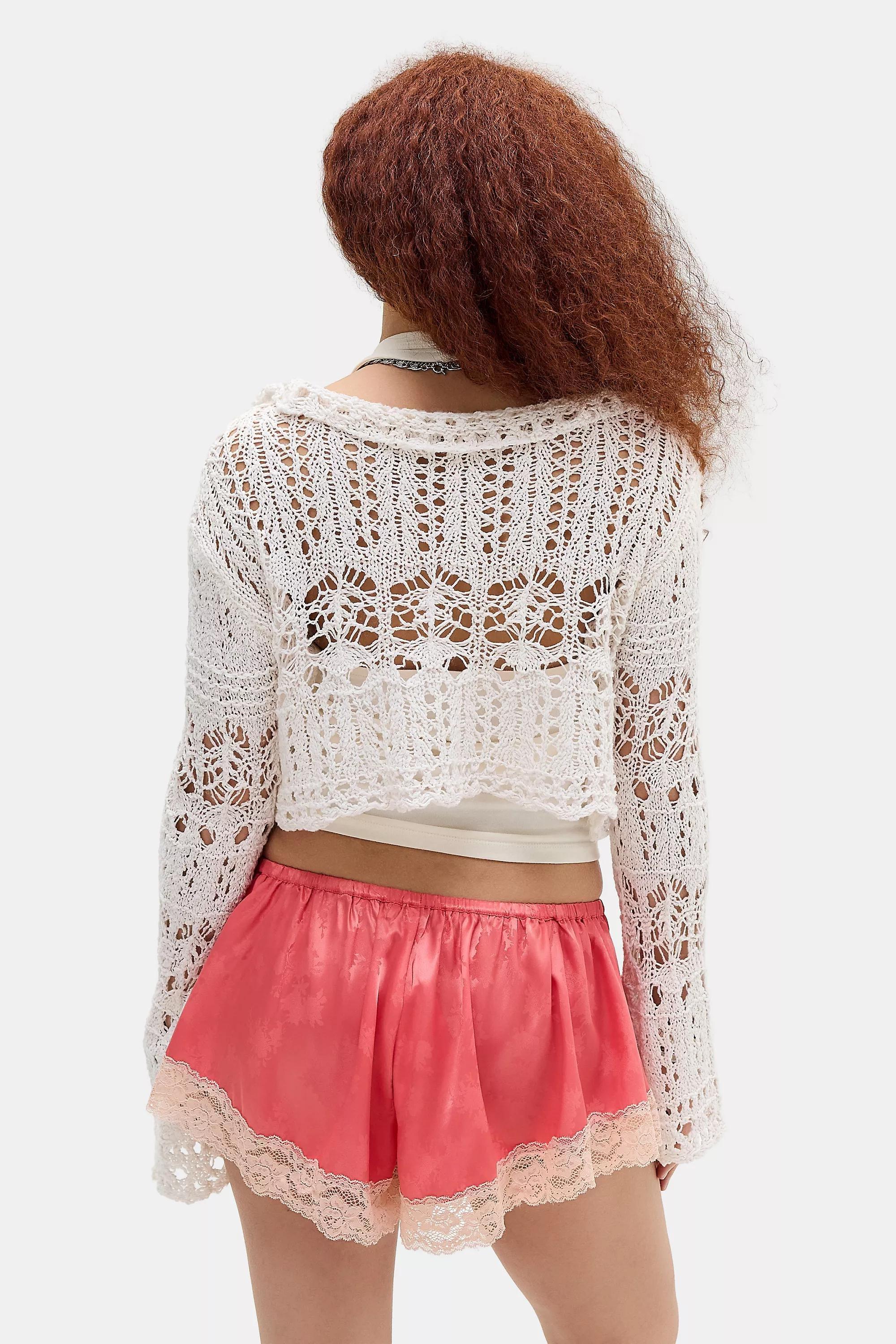 Cream Bdg Palma Knit Cardigan, CREME, large image number 3