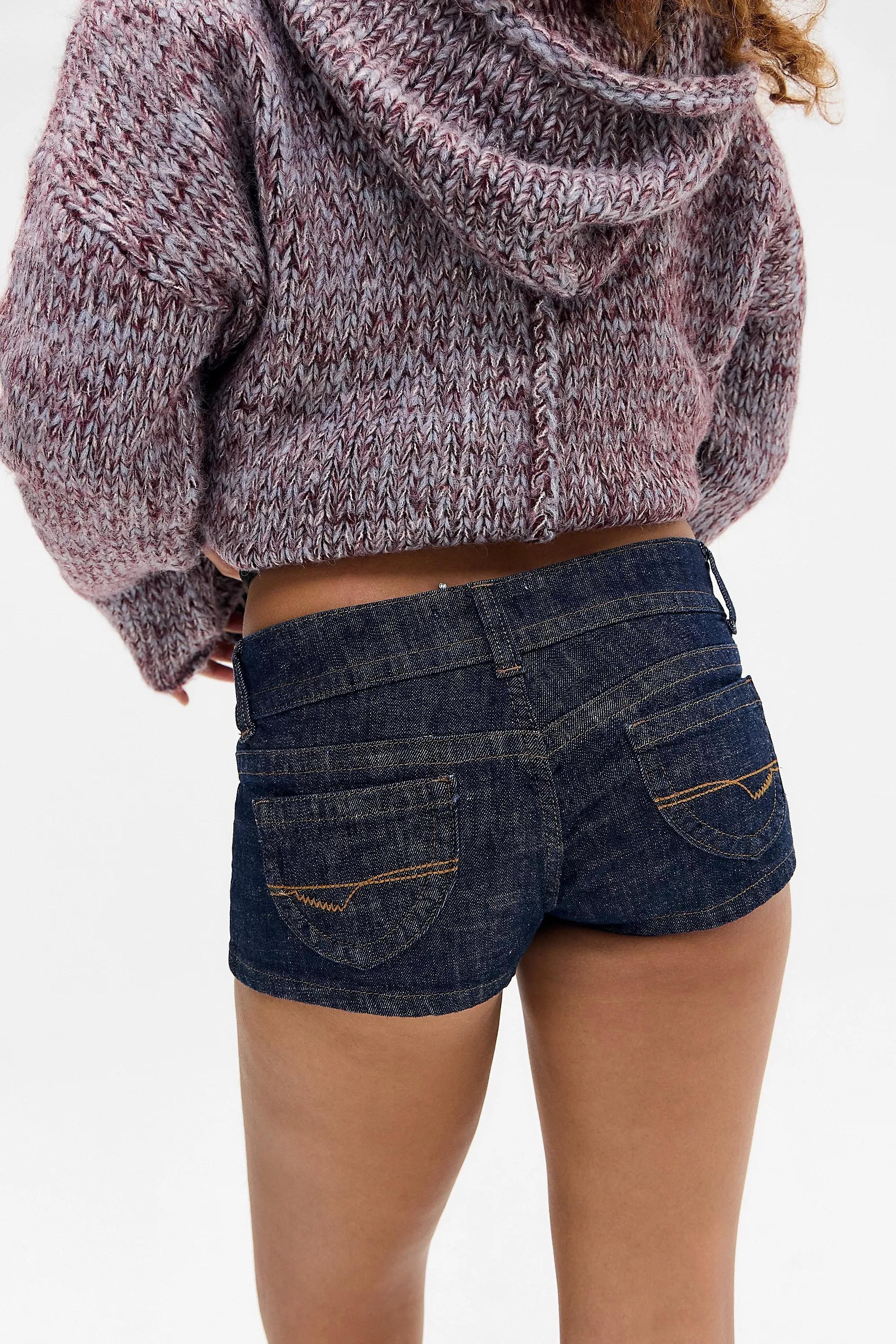 Blue Bdg Piper Denim Mini Shorts, A301_0094           , large image number 3