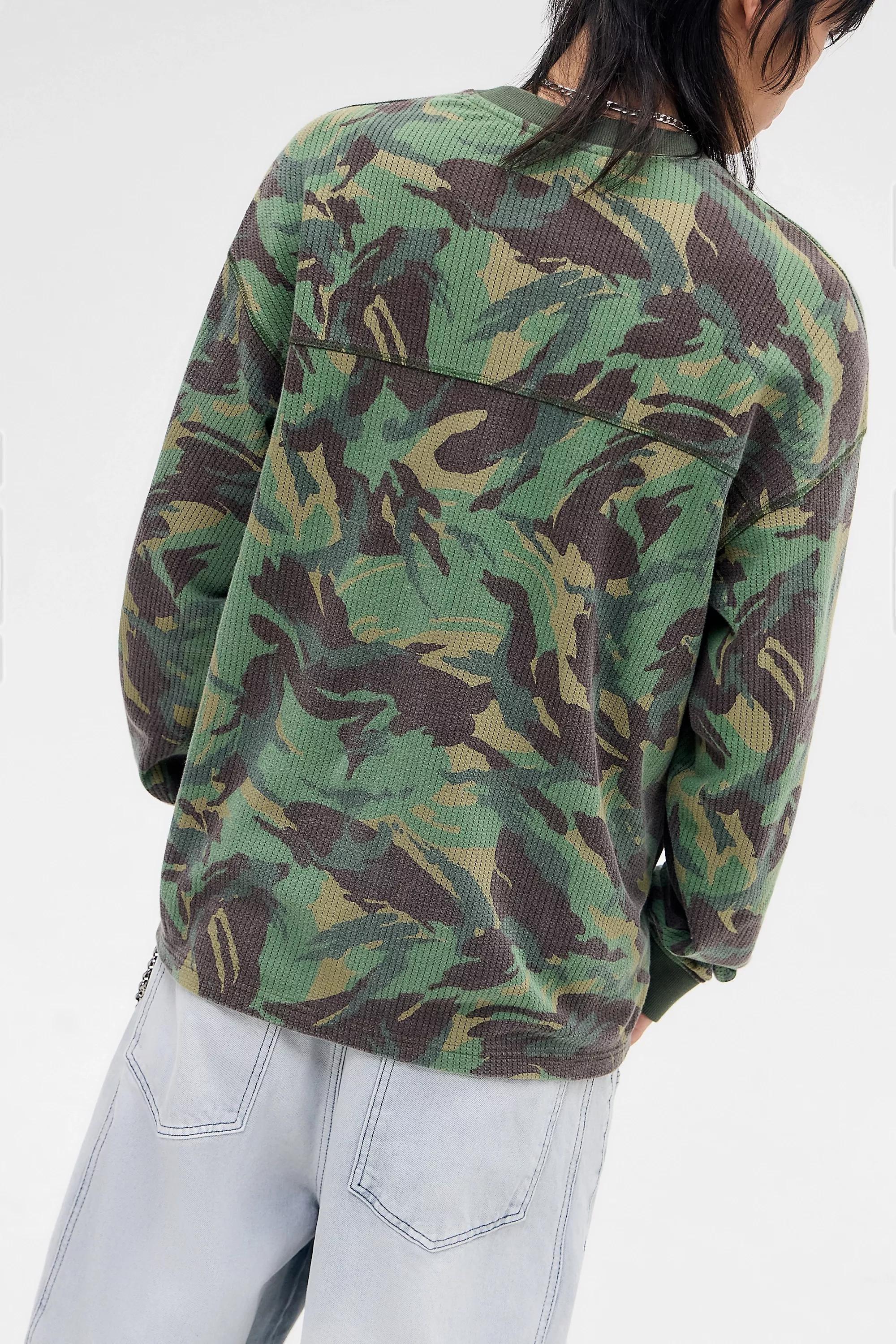 Khaki Iets Frans... Camo Long Sleeve Mesh T-Shirt, KHAKI, large image number 3