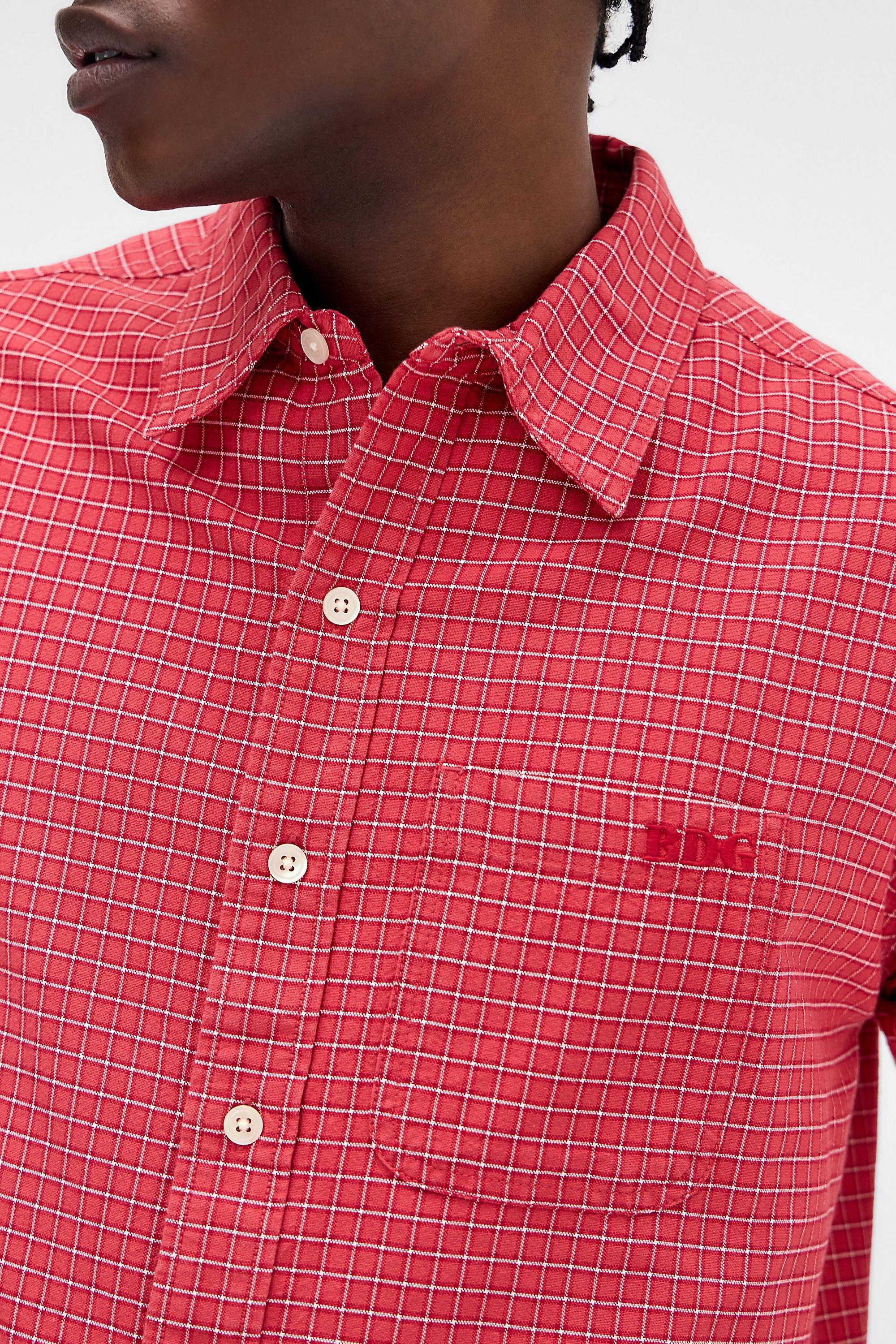 Red Bdg Red Arlo Check Short Sleeve Shirt, RED, large image number 1