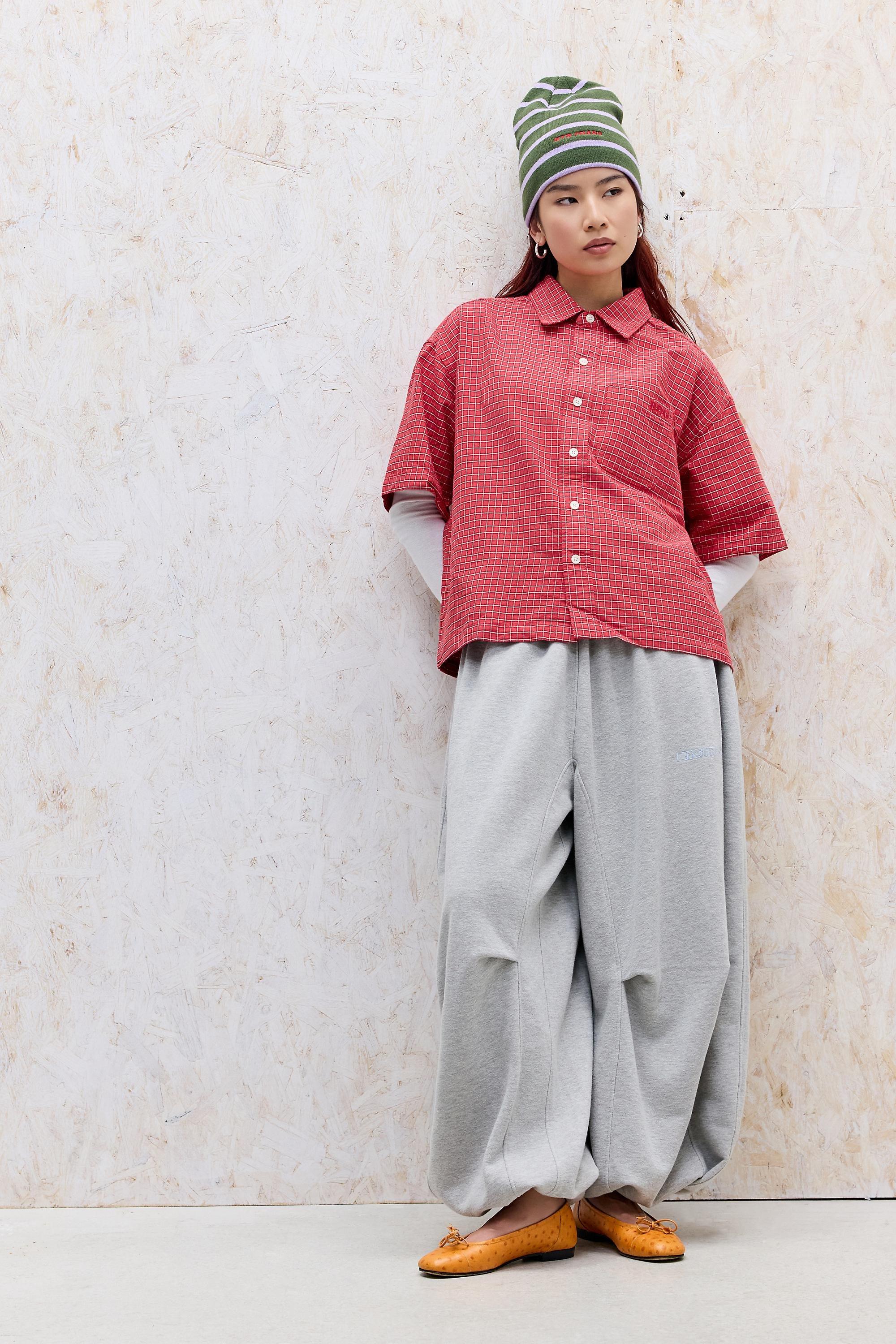 Red Bdg Red Arlo Check Short Sleeve Shirt, RED, large image number 5
