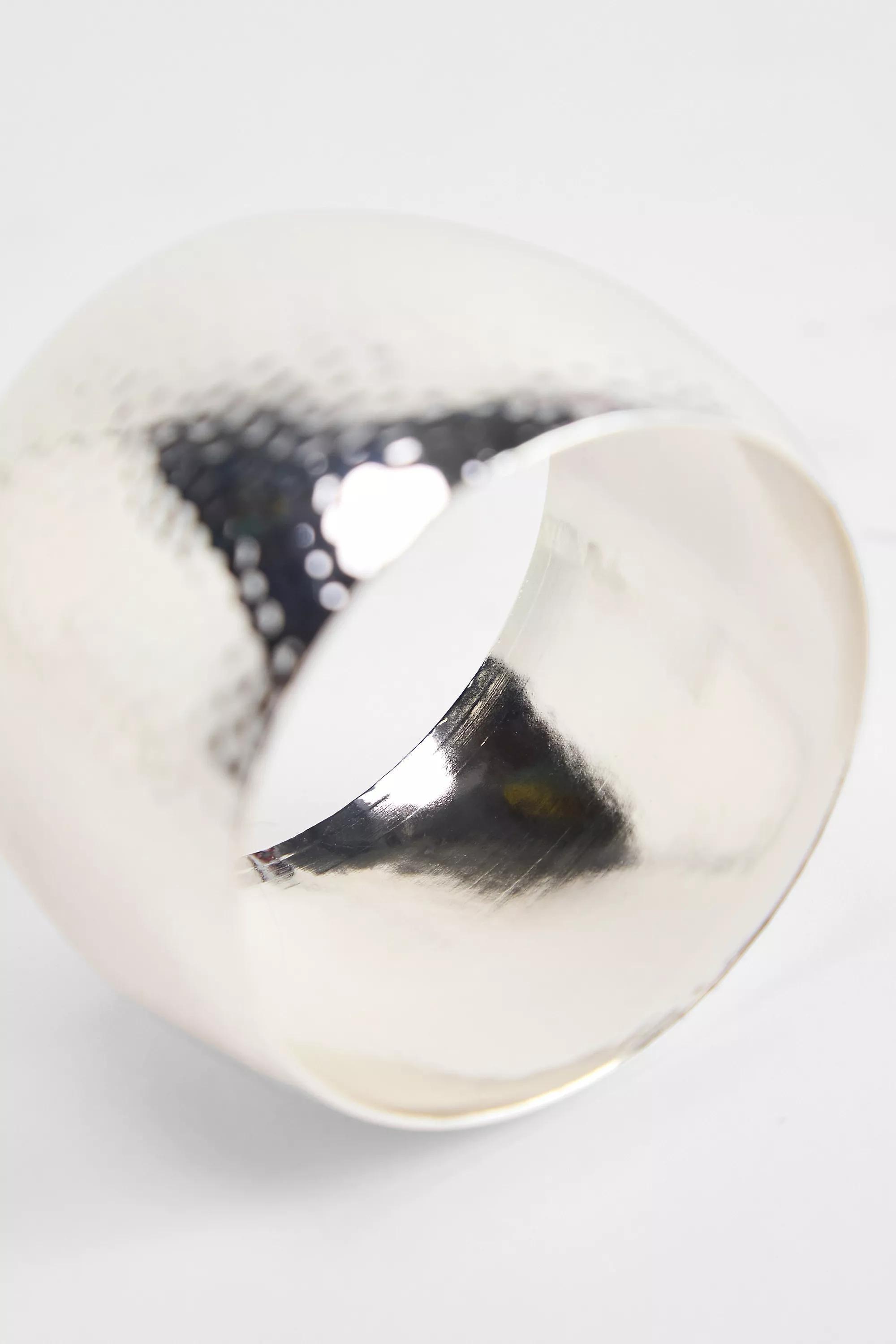 Silver Silence + Noise Hammered Chunky Bangle, SLVR, large image number 2