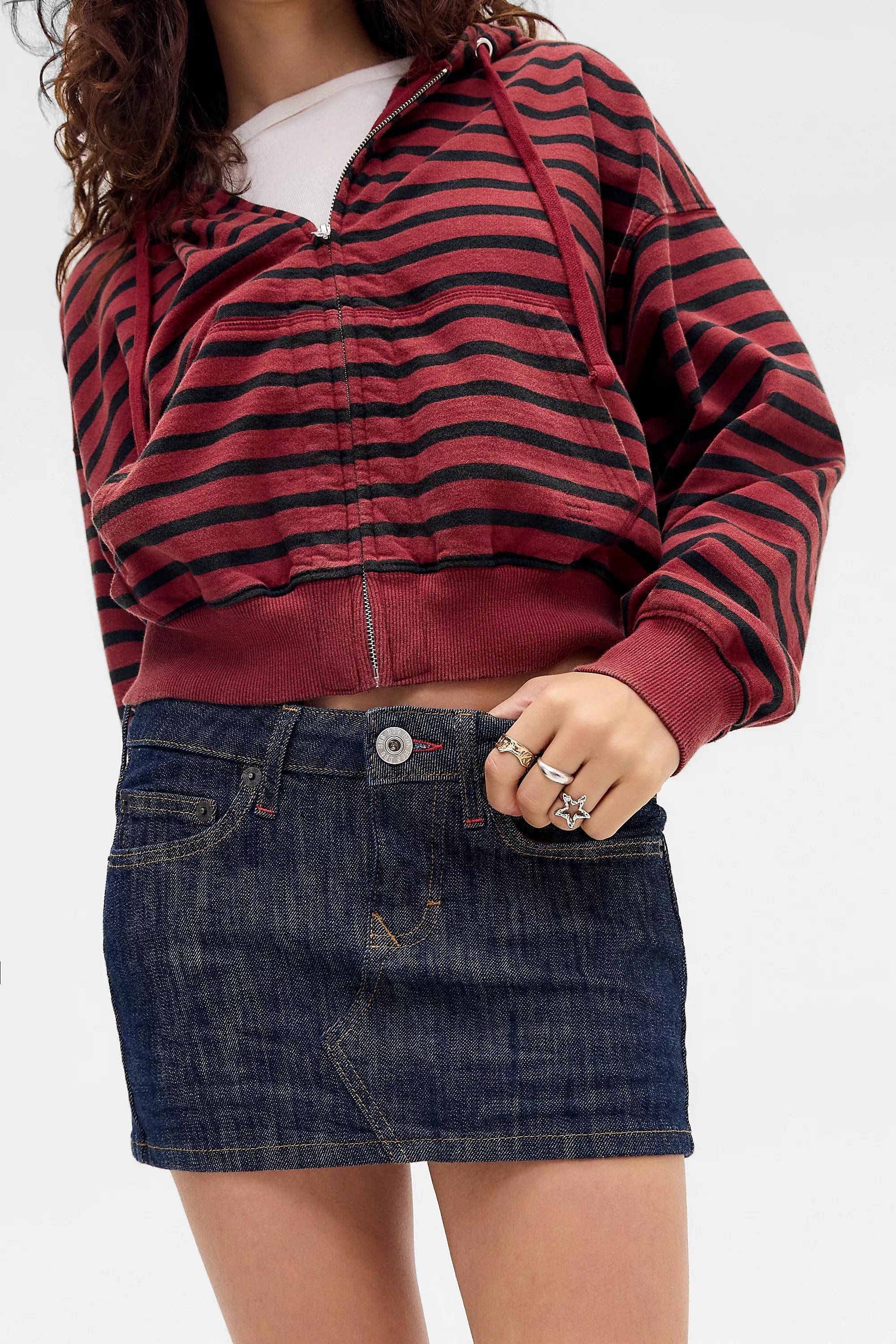 Blue Bdg Rinse Denim Mini Skirt, A301_0094           , medium