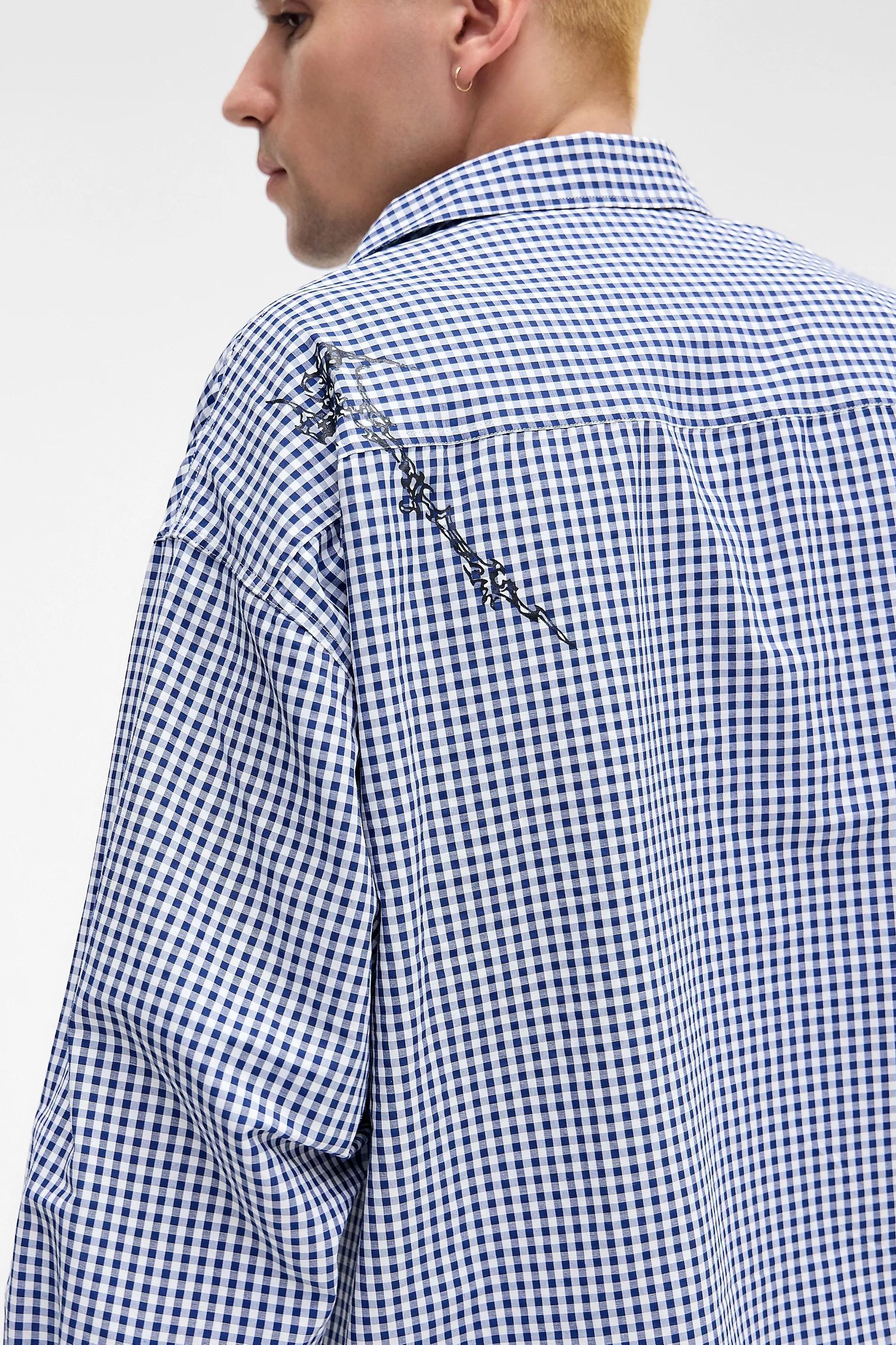 Blue Jaded London Checked Shirt, BLUE, large image number 1