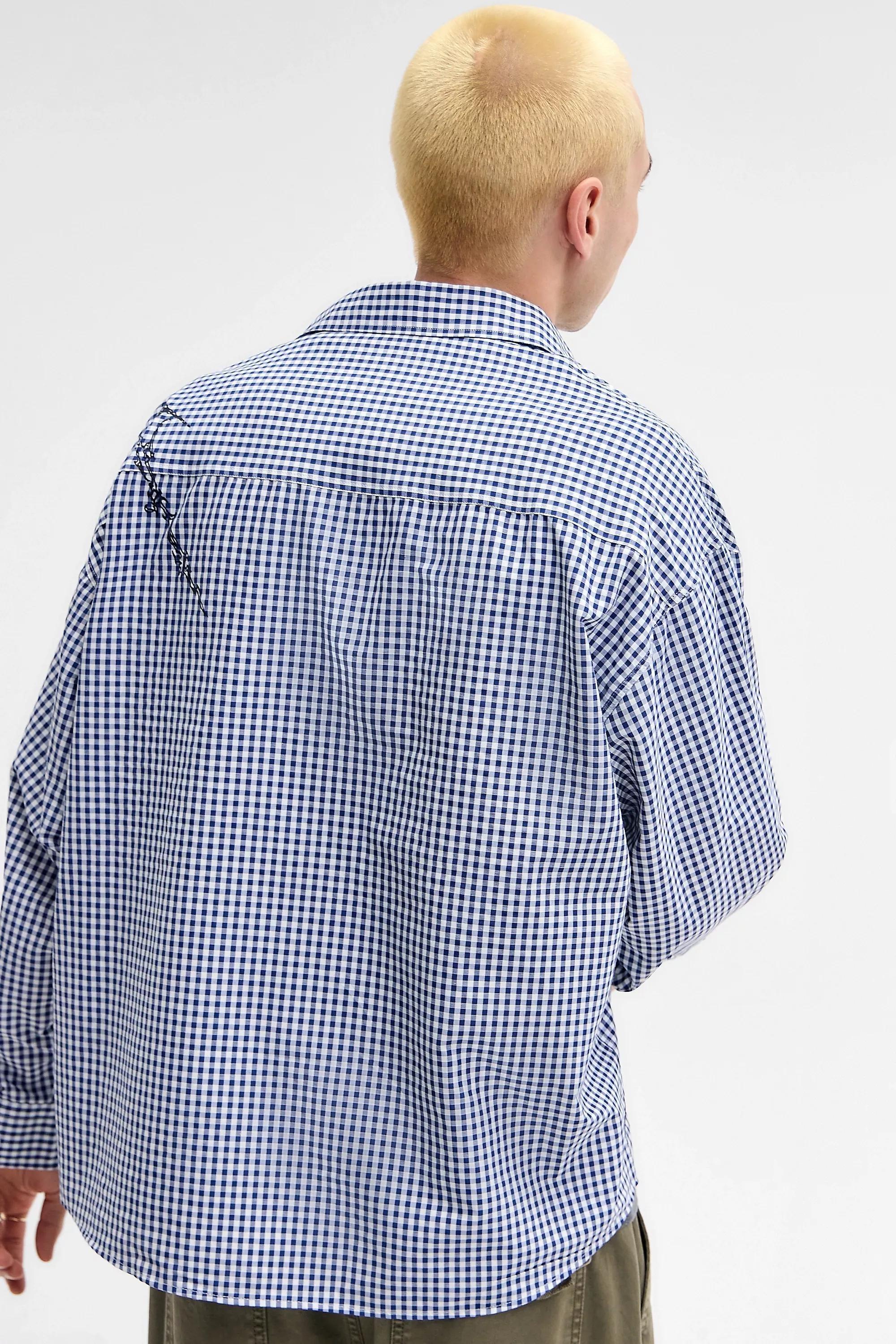 Blue Jaded London Checked Shirt, BLUE, large image number 3